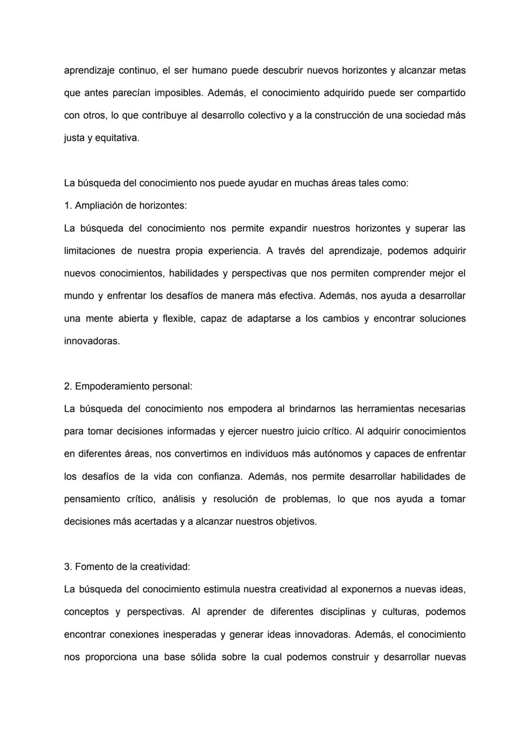 La búsqueda del conocimiento
INTRODUCCIÓN:
La búsqueda del conocimiento ha sido una constante en la historia de la humanidad. Desde
tiempo