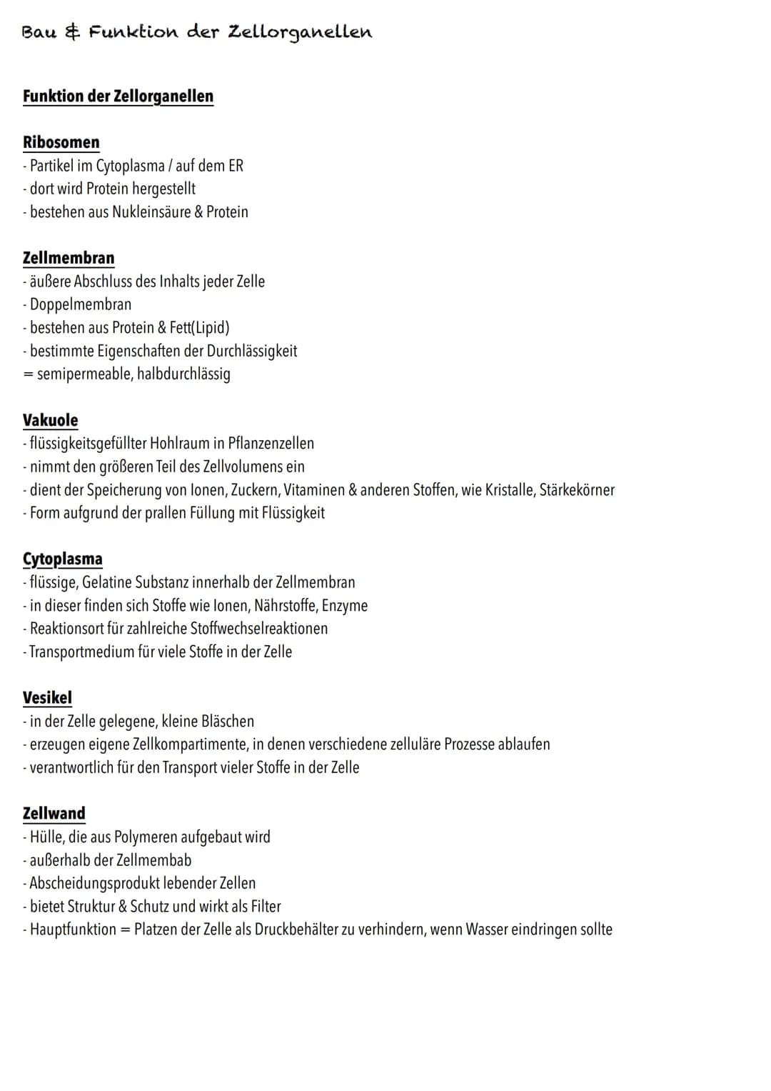E-Phase
Zellbiologie # BIOLOGY Abitur Checkliste - Themenübersicht
Struktur und Funktion von Zellen
Organisationsstufen und Kennzeichen de