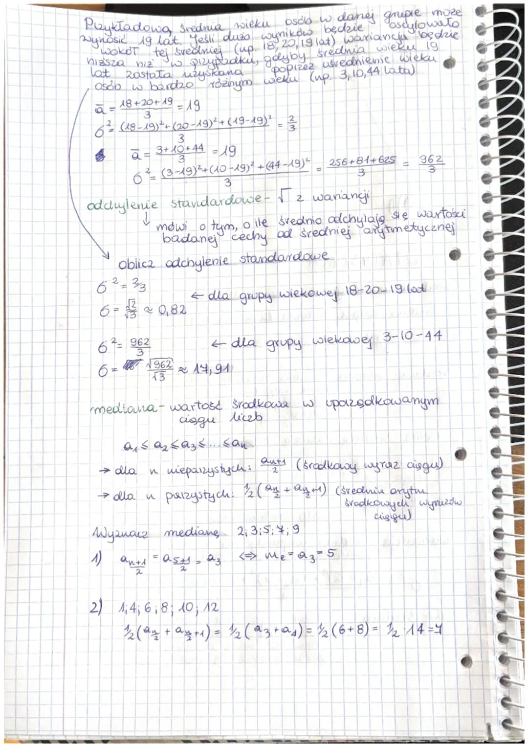 # STATYSTYKA
Średnia arytmetyczna-suma liczb podzielona przez ich sumę
Średnia arytum zestawu liczb 2;x; 6; 7, 12 wynosi 6,4. Oblicz x.
$