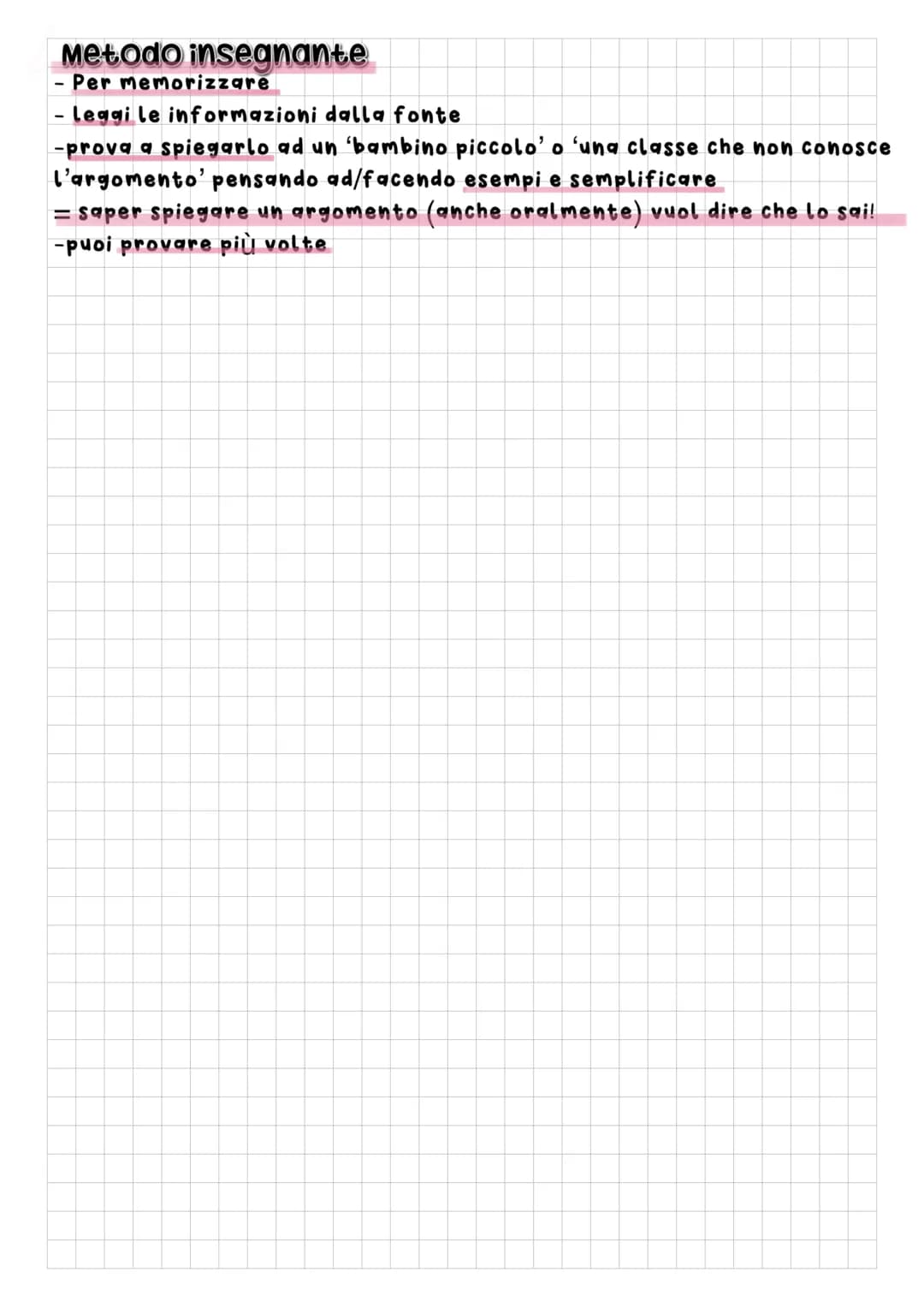 <h2>Metodo dei 5 minuti</h2>
<p>La tecnica dei 5 minuti è utile per mantenere alta la motivazione nello studio. Consiste nel scegliere un c