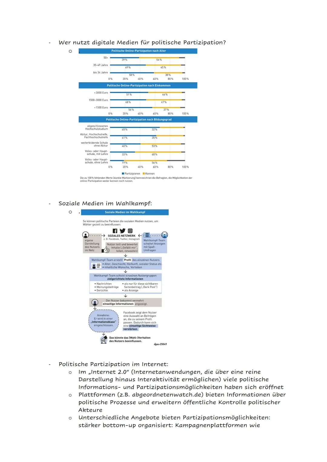 # Politik Abitur 26.04.2022
12.1 Politische Partizipation zwischen Anspruch und Wirklichkeit
Partizipation in der Demokratie (6 Stück):
-