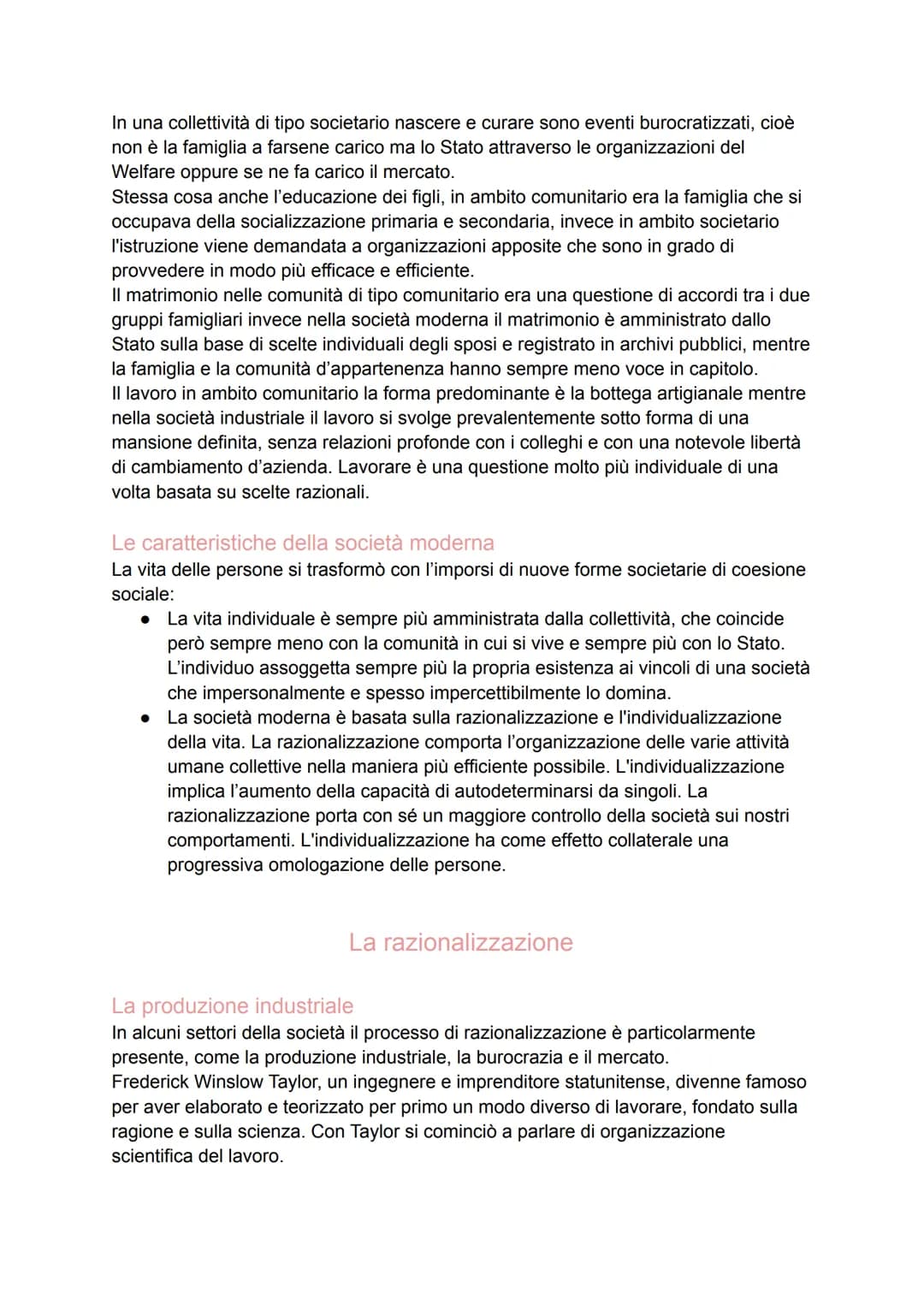 # LA SOCIETA' DI MASSA
Comunità e società
Società moderna e società premoderna
In ogni tipo di società ci sono aspetti di istituzionalizza