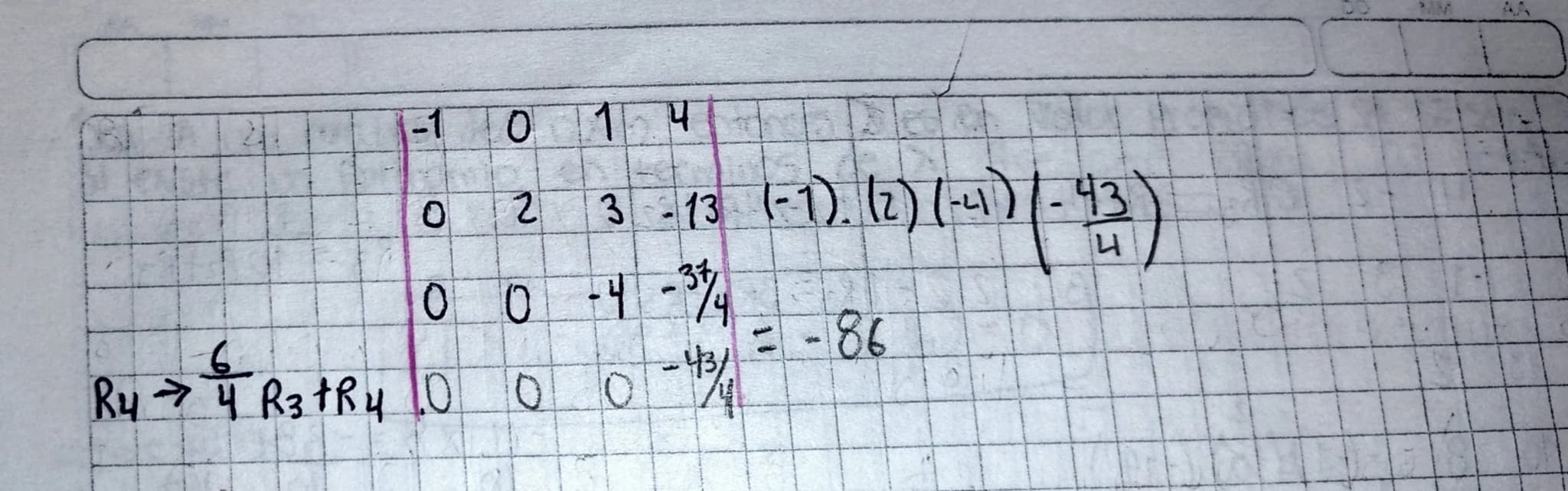 # Propiedades de los determinantes
1 Si un renglon o una columna es multiplo de otro renglon o otra columna
Su determinante es O
2 Si un r