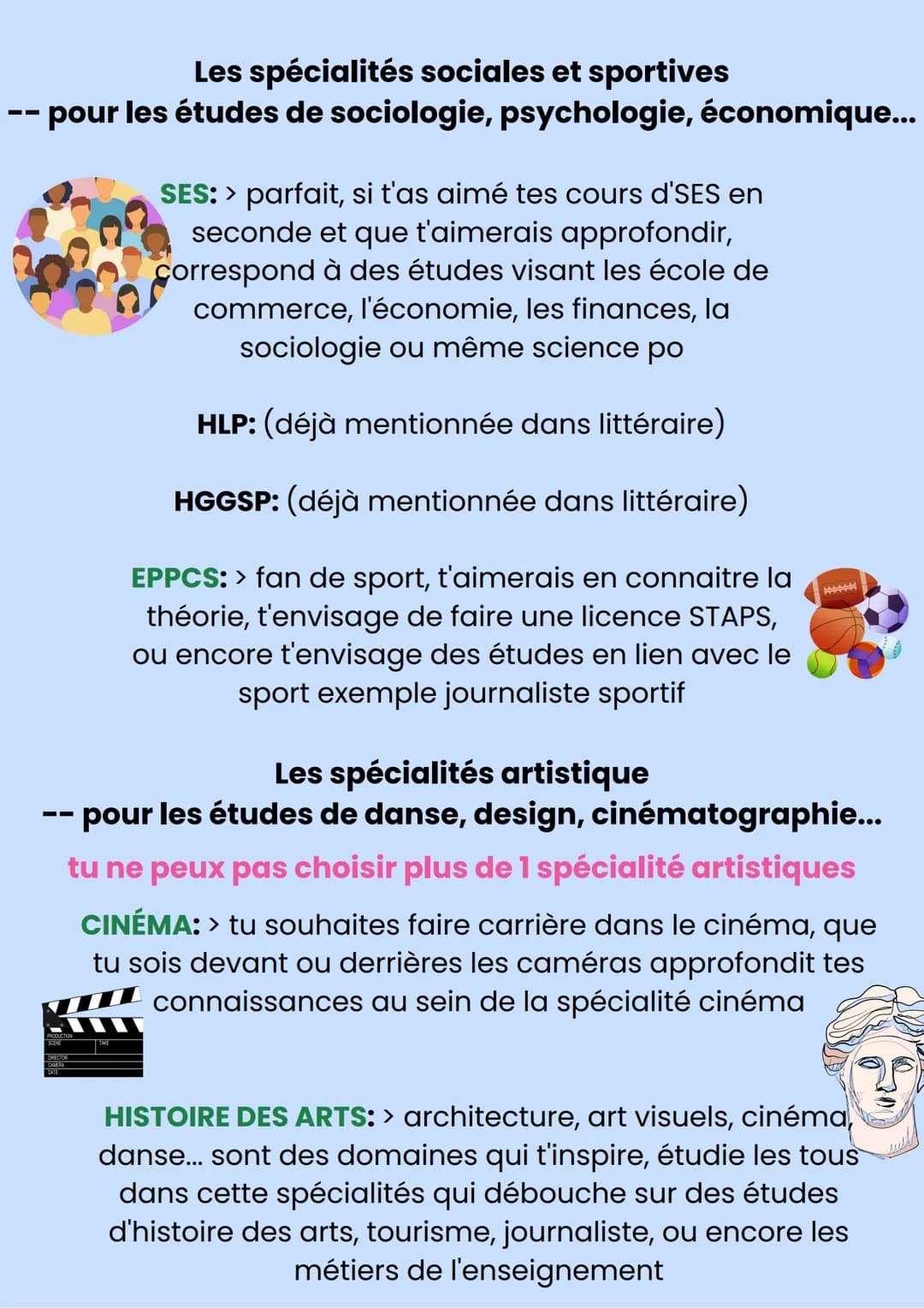 # ORIENTATION
Quelles sont les différentes spécialités proposé
dans les lycées et lesquelles me correspondrait ?
Avant de choisir les spéc