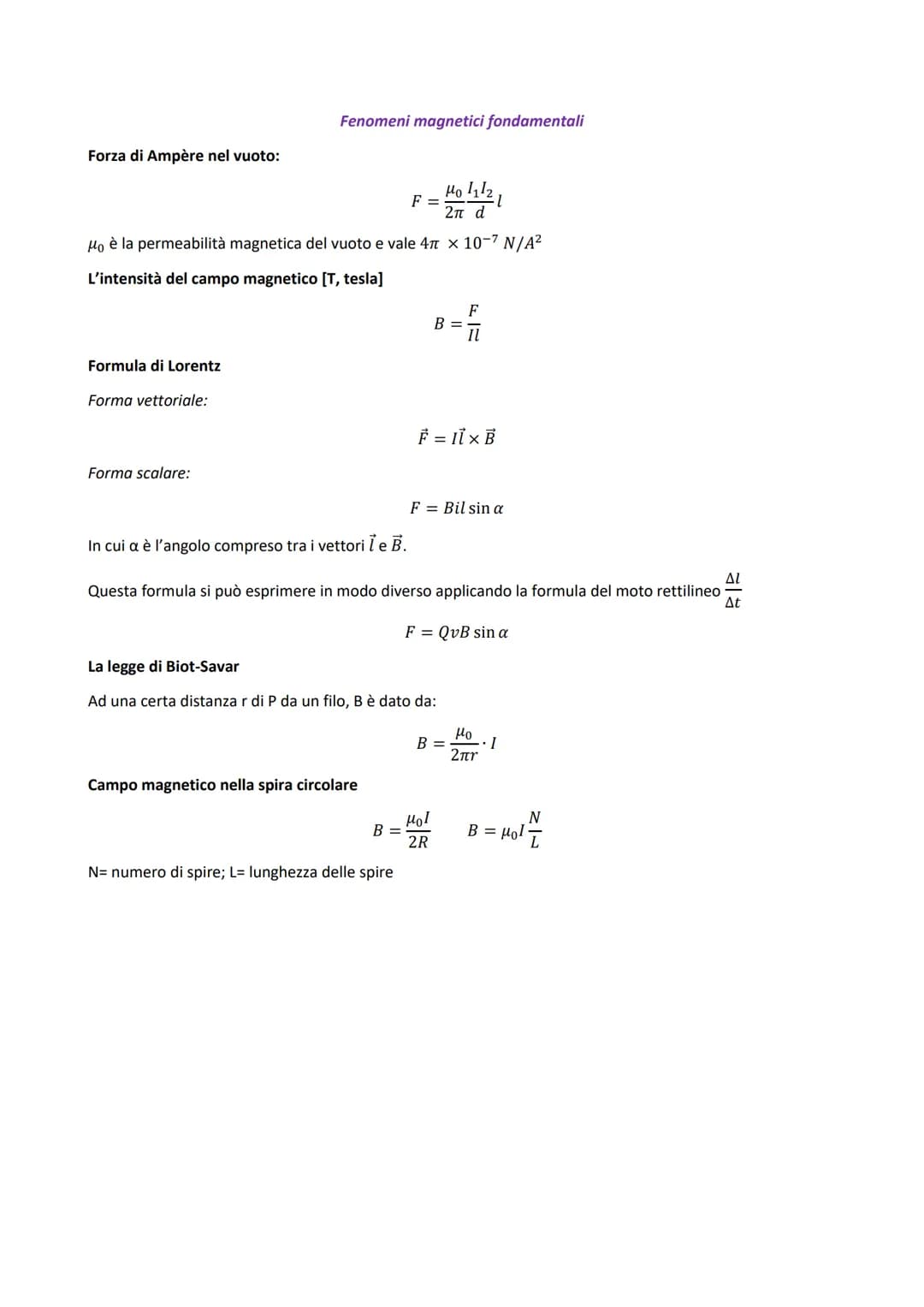 La carica elettrica e la legge di Coulomb
Carica elettrica elementare: e = 1,6022-10-19C.
Forza di Coulomb
Forza della prima
carica sulla