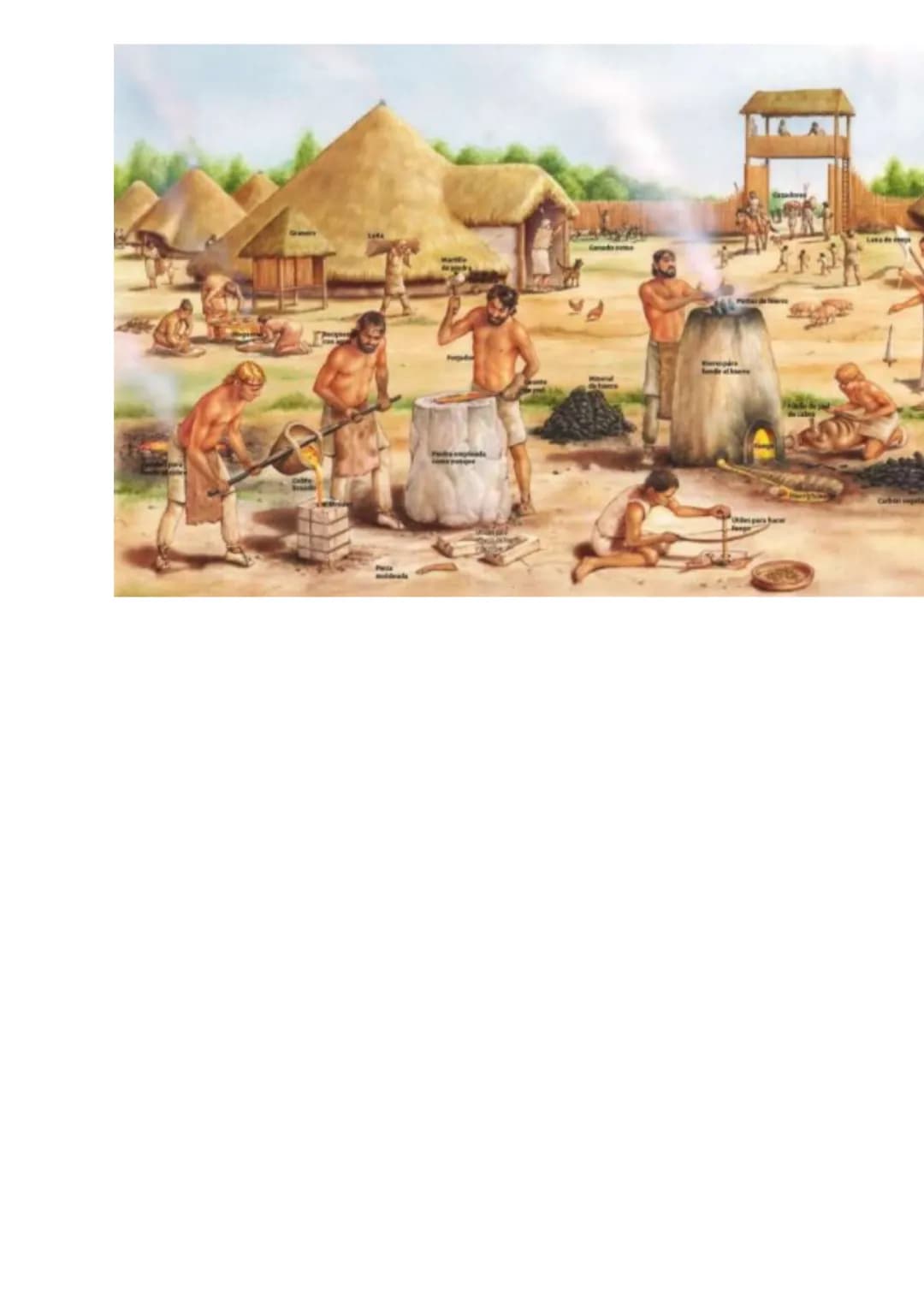 # La Edad de los Metales
La Edad de los Metales comenzó cuando se descubrió la metalurgia en
Oriente Próximo hacia el 4000 a. C.
La metalu