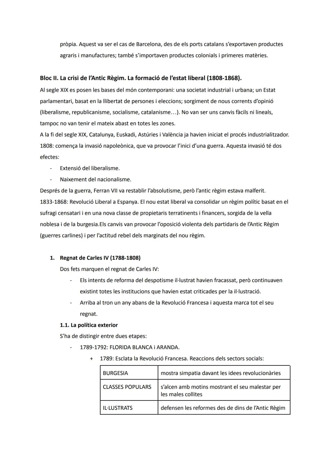 # Unitat 1: La crisi de l'Antic Règim i la formació de l'Estat liberal (s. XVIII - XIX)
Bloc I. El segle XVIII: l'Antic Règim, reformisme i