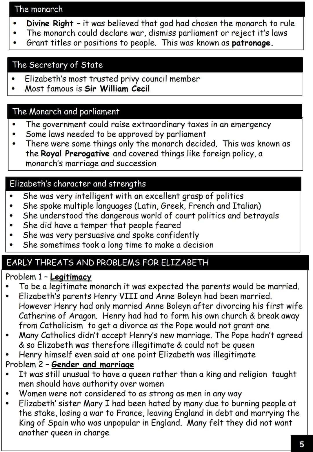 # GCSE History
Elizabethan Age, 1558-1603
Revision guide
Name: Queen Elizabeth I
King Philip II
Pope Pius V
Mary, Queen of Scots
Mary of