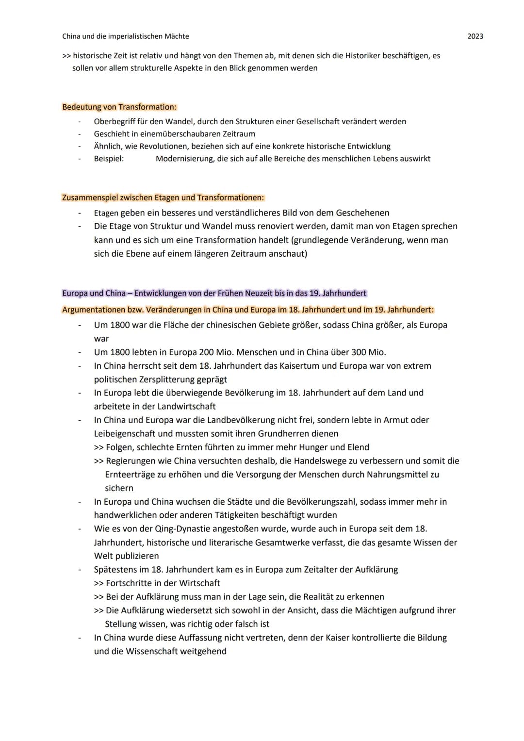 China und die imperialistischen Mächte
2023
Geschichte Lernzettel
Entstehung und Aufgehen Chinas
Reich der Mitte:
Das Reich der Mitte is