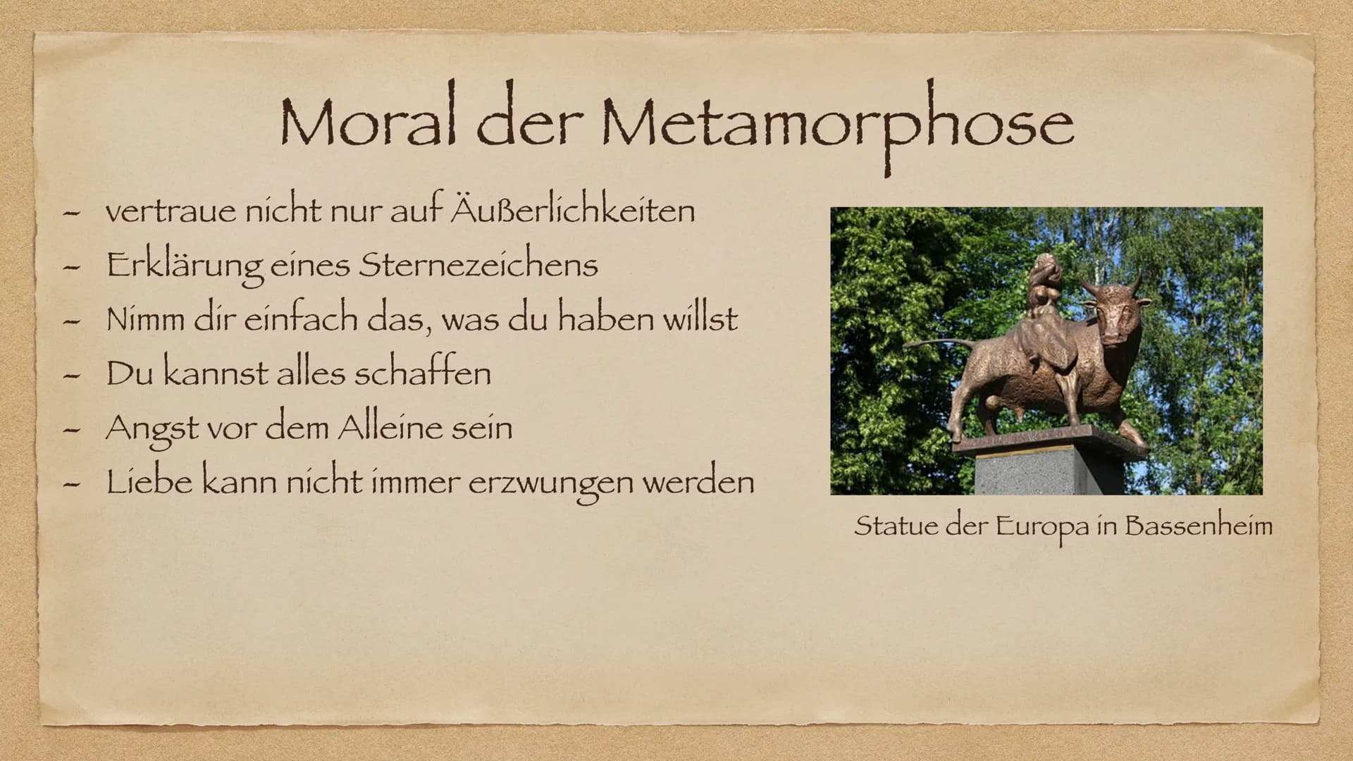 # Europa und Jupiter
Ovid Metamorphosen
Liliana & Hannah Jelinski # Die Charaktere
Jupiter: Götterkönig
Merkur: Gott der Hirten und der R