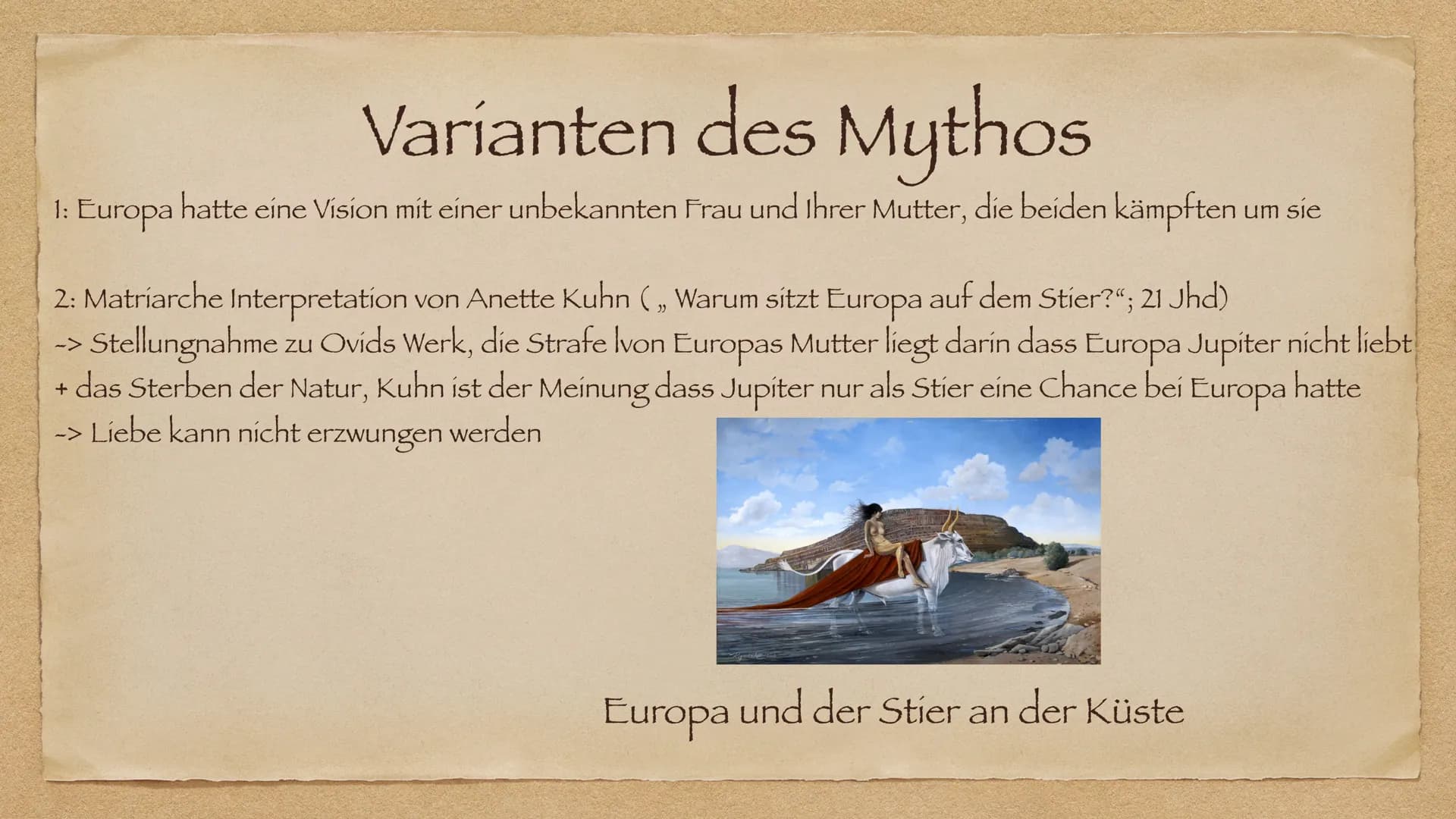 # Europa und Jupiter
Ovid Metamorphosen
Liliana & Hannah Jelinski # Die Charaktere
Jupiter: Götterkönig
Merkur: Gott der Hirten und der R