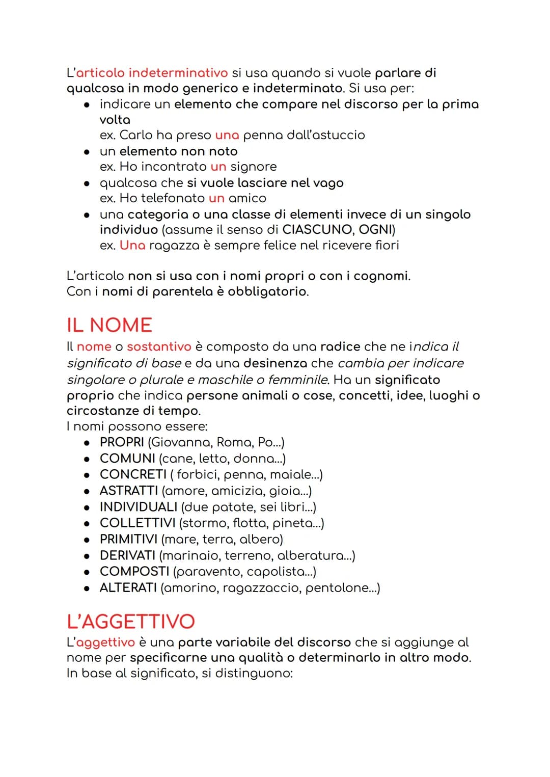# Le parti del discorso
IL VERBO
Il verbo è una parte variabile del discorso che ci dice qualcosa sul
soggetto;
ex. Marco mangia la mela