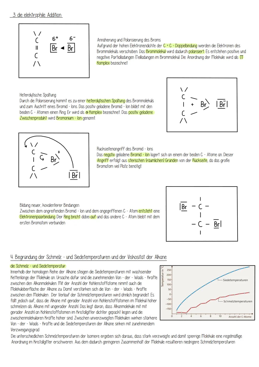 # Zusammenfassung Chemie Klausur
I die verzweigten und unverzweigten Alkane, Alkene, Halogenalkane und Alkanole
Alkane und Alkene:
Alkane