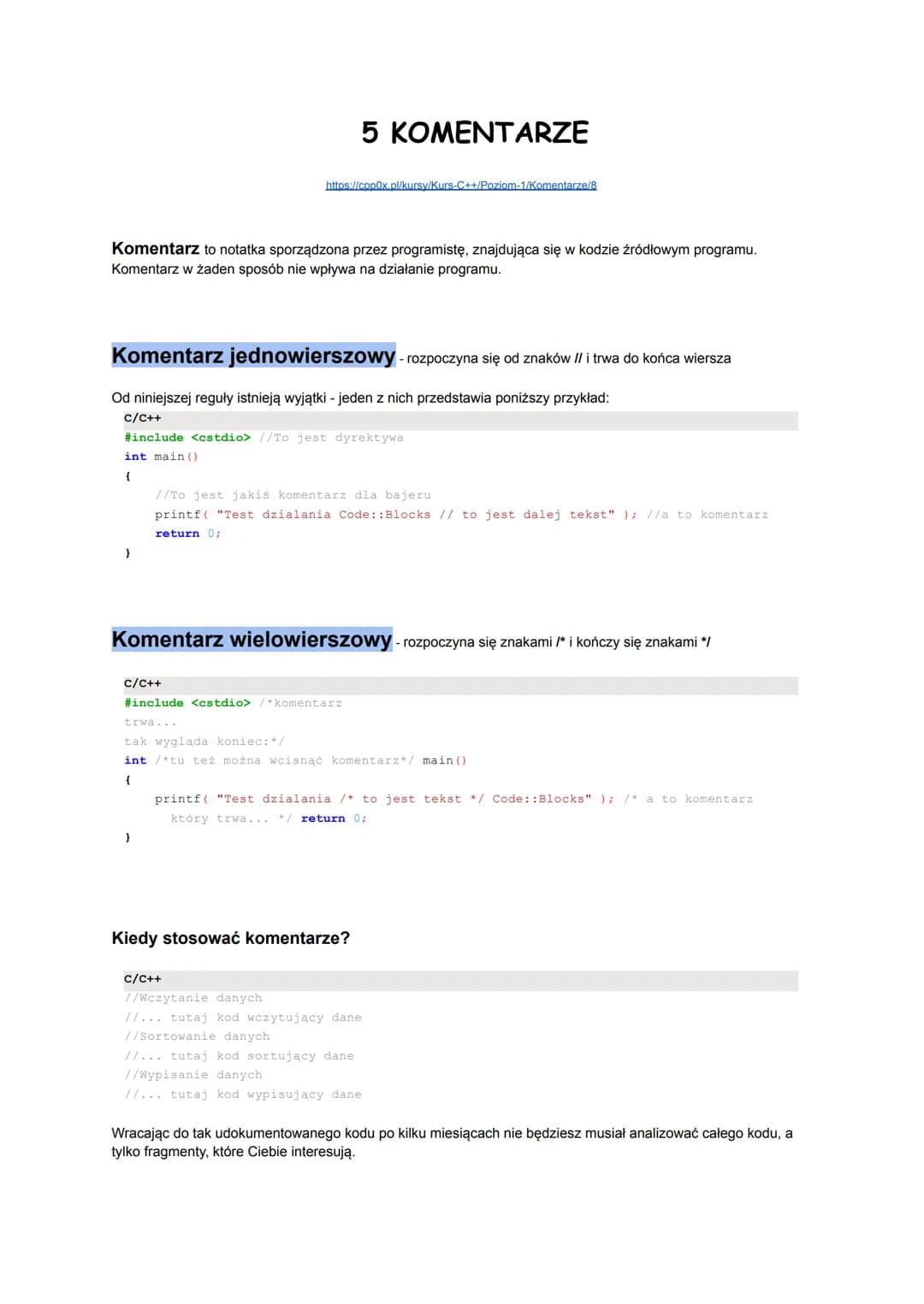 # 1 WYBIERAMY ŚRODOWISKO PRACY
https://cpp0x.pl/kursy/Kurs-C++/Poziom-1/Wybieramy-srodowisko-pracy/4
Co to C++?
Jednym z najpopularniejsz