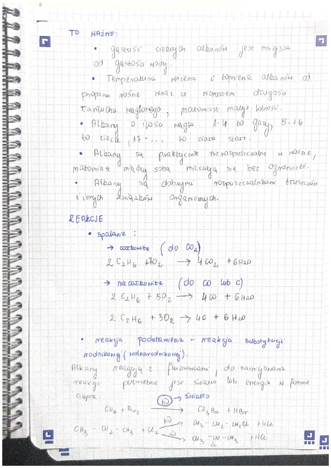 Albany
HZÓR OGÓLNY: $C_nH_{2n+2}$
SZEREG HOMOLOGICZNY. Hzór pótstrukturalny
1. Metan 1 CHU 1 CH3-CH3
2. Etan 1 C2H6 1 03-H2-CH3
3. Propan