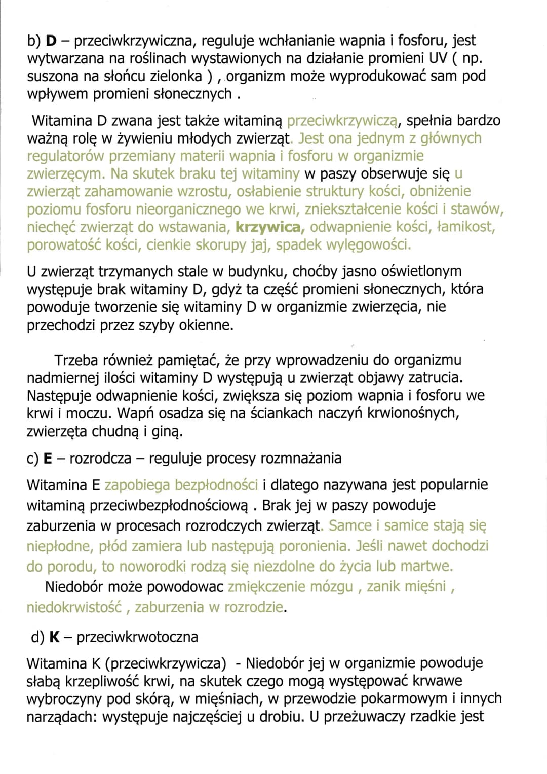 # ROLA WITAMIN W
ŻYWIENIU ZWIERZĄT
1.Rola witamin w żywieniu zwierząt
WITAMINY są to związki organiczne, które są potrzebne w małych
ilośc