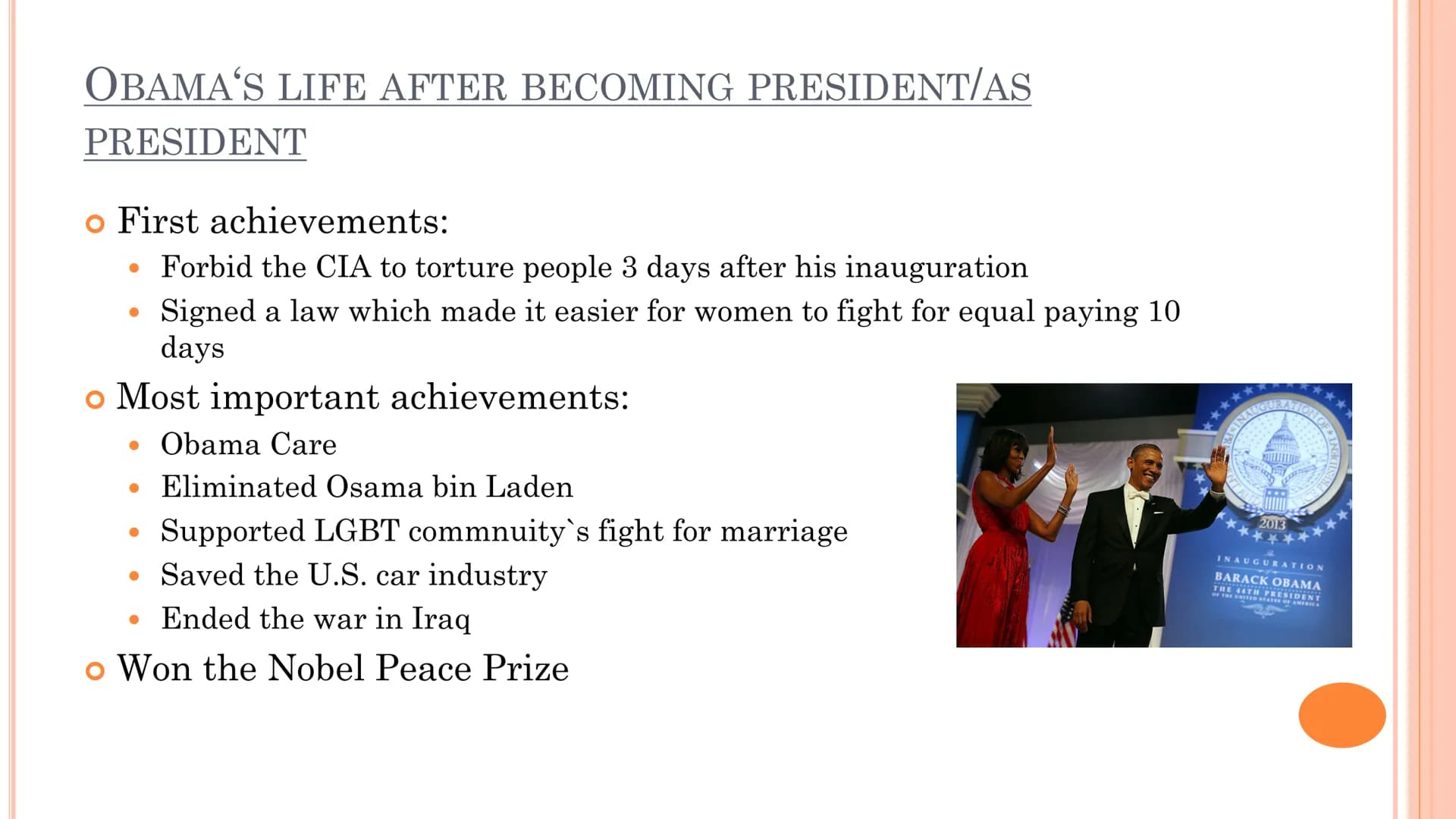 # Barack Obama – changing the world
YES, WE CAN. CONTENT
• Few facts about Barack Obama
• Obama's life before/after becoming the presiden
