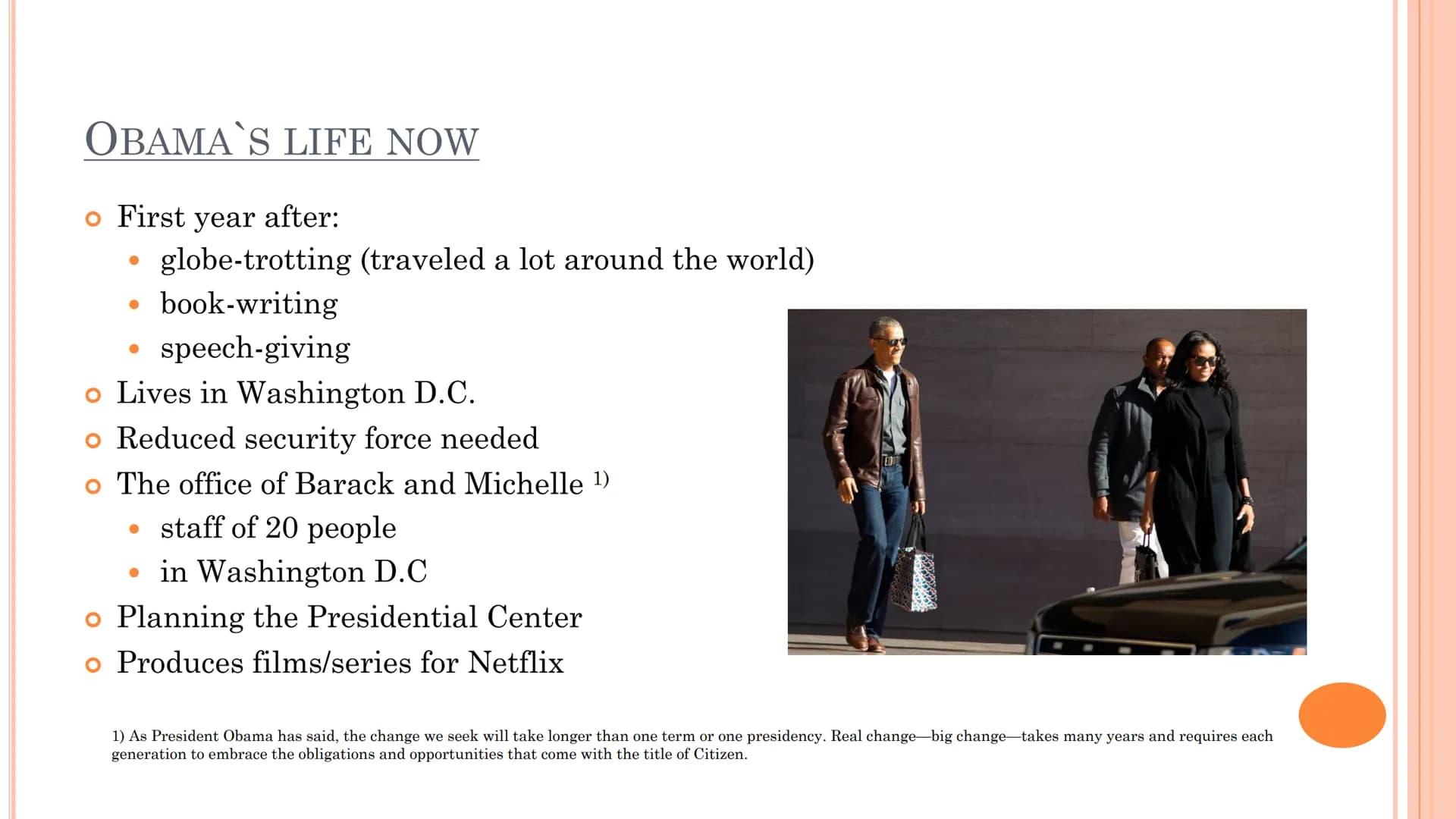 # Barack Obama – changing the world
YES, WE CAN. CONTENT
• Few facts about Barack Obama
• Obama's life before/after becoming the presiden