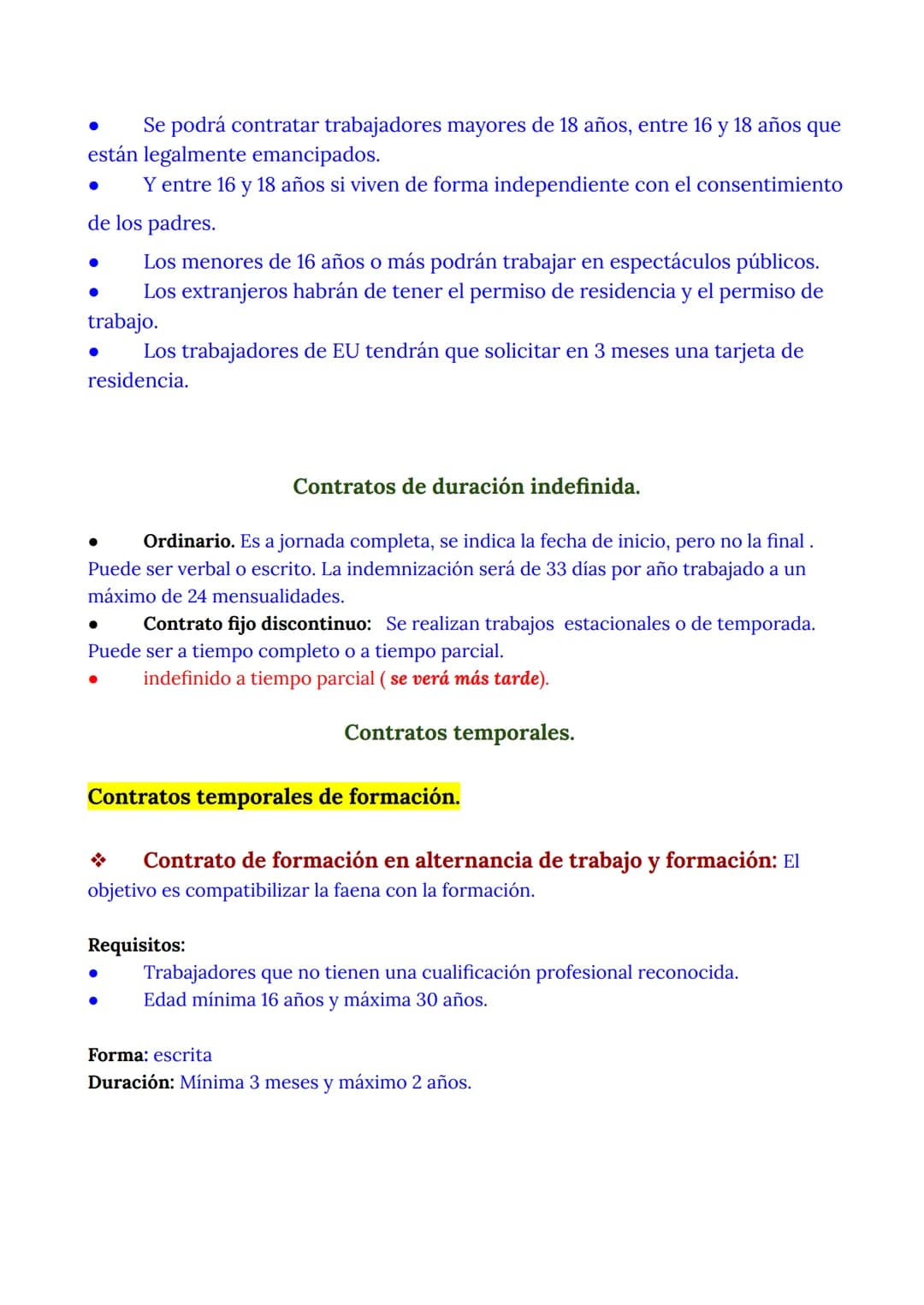APUNTES C11
CONTRATO DE TRABAJO
¿Qué es un contrato de trabajo?
El contrato de trabajo es un acuerdo entre el empresario y el trabajador,