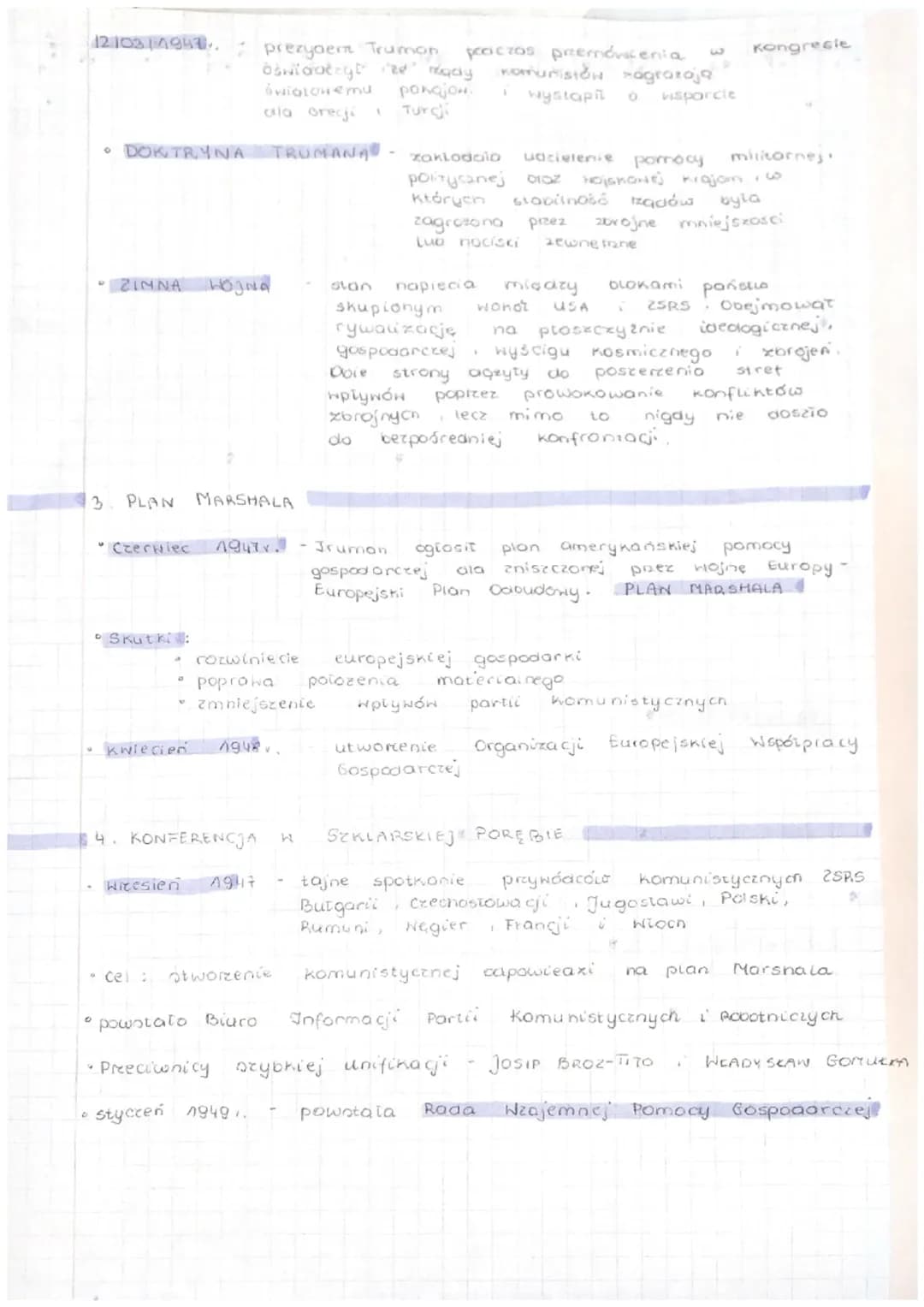 # ROZPAD KOAUCJI ANTYHITLEROWSKIEJ
1. NOHE SUPER MOCARSTWA
- Pozycje utracily stare molarstwo kolonidine Hielka Brytand
i Francja
- Non