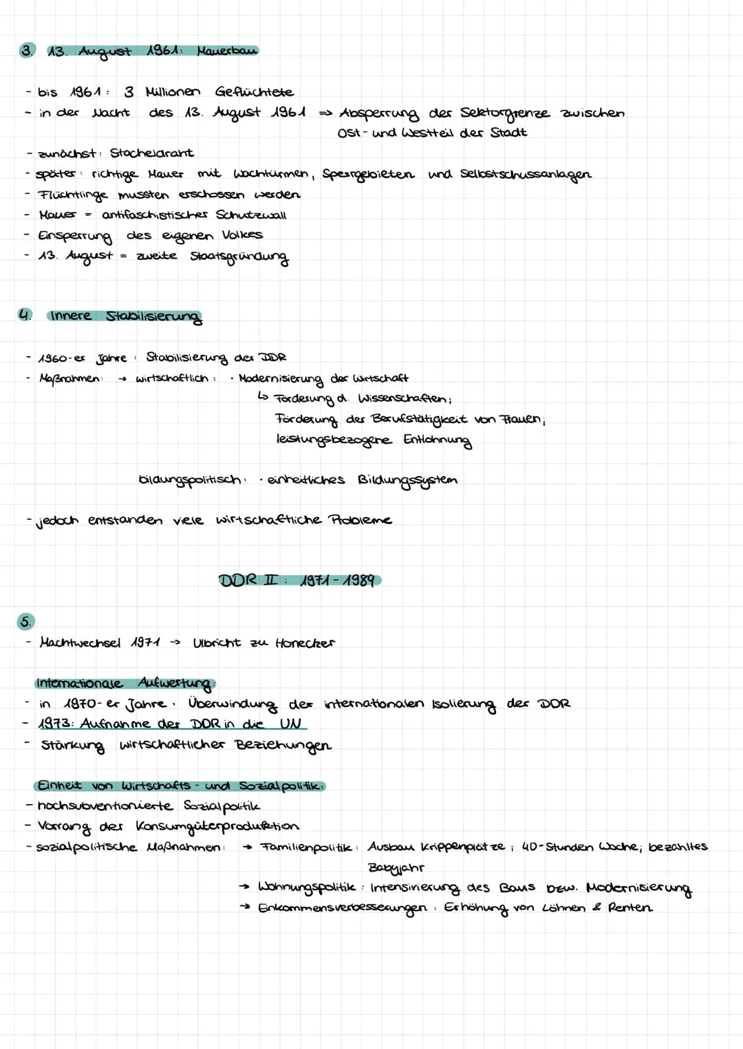DDR
wichtige Parteien:
- SED → Sozialistische Einheitspartei Deutschlands
- KPD → Kommunistische Partei Deutschlands
Staatssystem: demokra