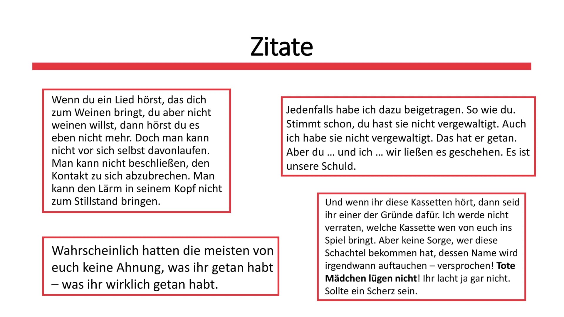 # Tote Mädchen
lügen nicht
Von Jay Asher
JAY ASHER
# TOTE
MÄDCHEN
# LÜGEN
NICHT ## Gliederung
* Allgemeines zum Buch
* Inhaltsangab