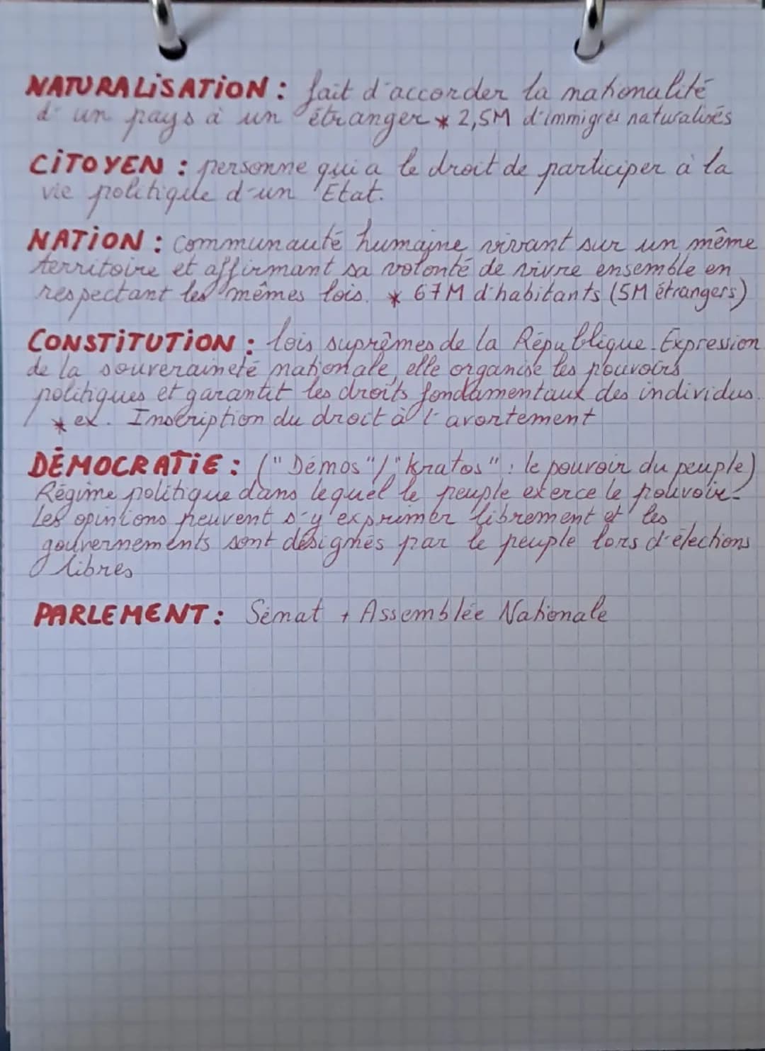 # EMC
17
LA RÉPUBLIQUE FRANÇAISE ET SES VALEURS
Ieme République: depuis 1958 (1²re: 1792-1799)
A. UNE NATION, DES VALEURS :
← LA NATION