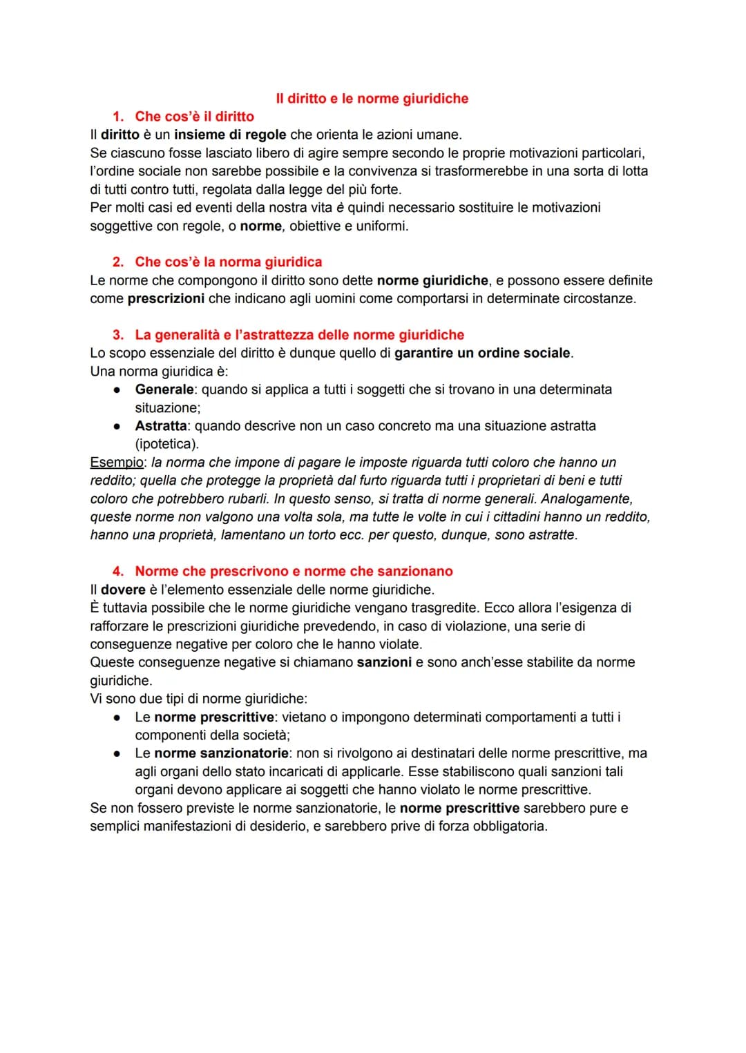 # Il diritto e le norme giuridiche
1. Che cos'è il diritto
Il diritto è un insieme di regole che orienta le azioni umane.
Se ciascuno fo