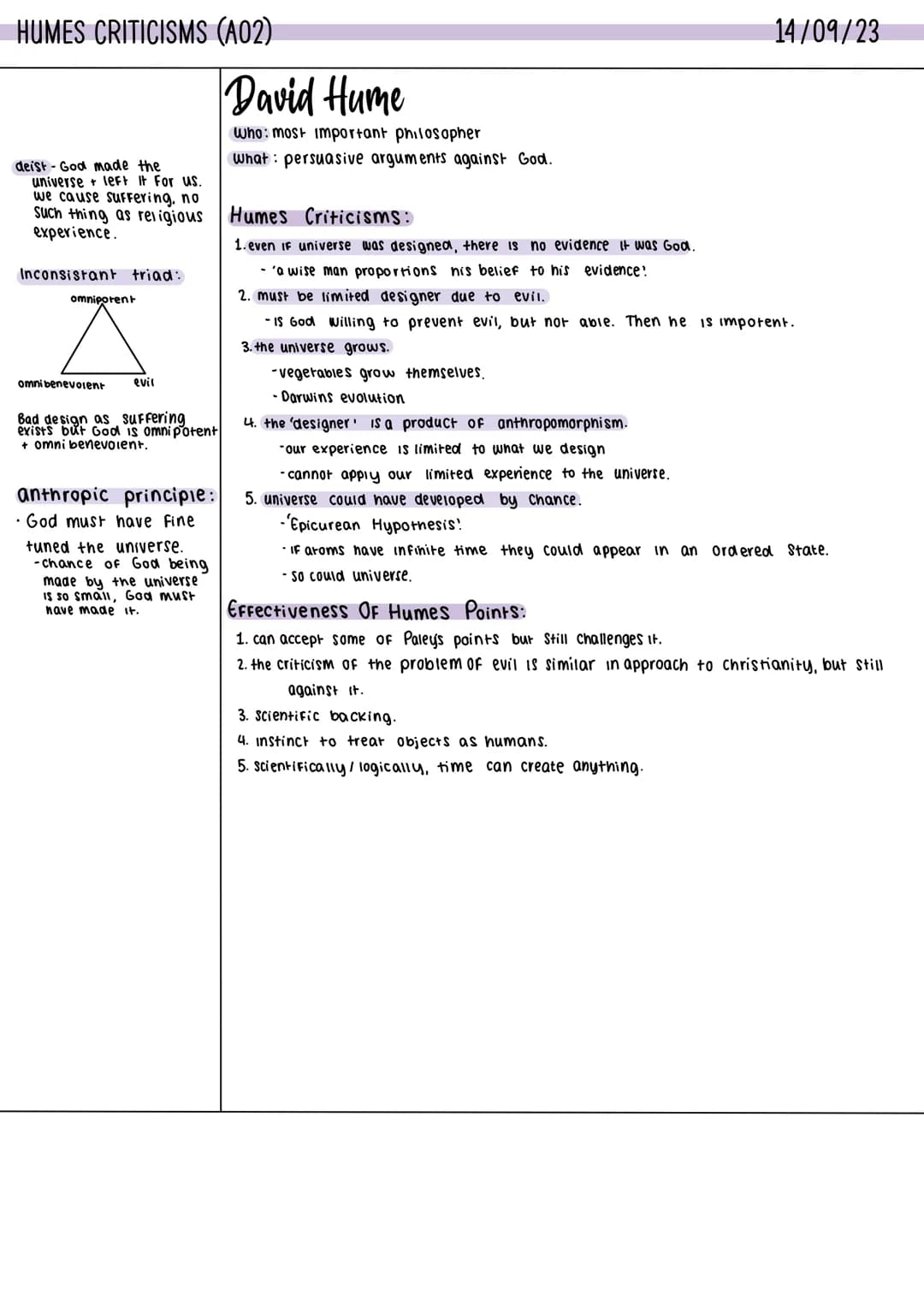 # The Design Argument
WILLIAM PALEY AQA A-level Religious Studies 7062. A-level exams June 2018 onwards, Version 1.2 5 June 2019
# 3 Subje
