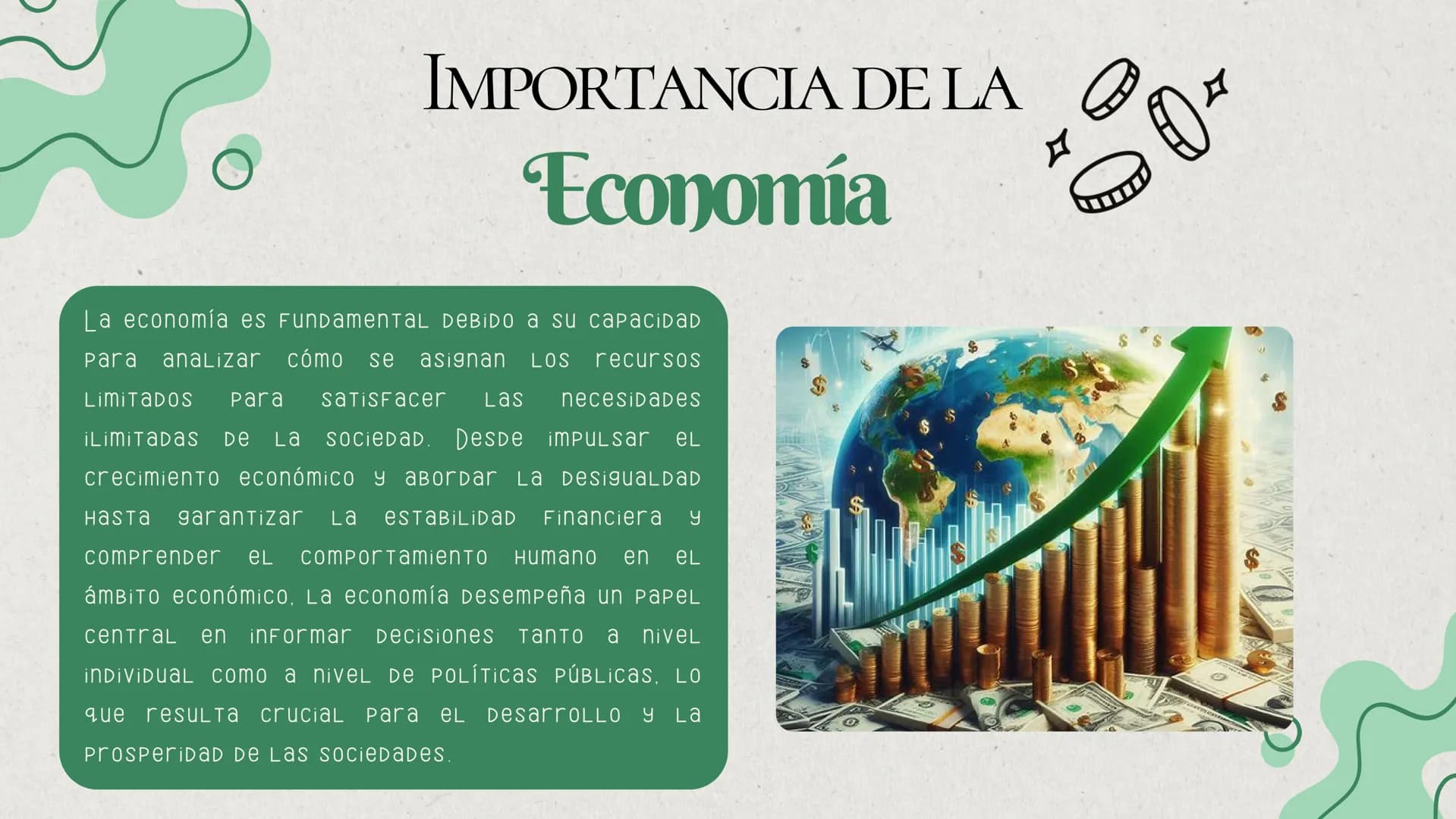 # UTILIDAD EN LA
## Economía
Un recorrido por la economía global # IMPORTANCIA DE LA
Economía
La economía es Fundamental DEBIDO a su capa