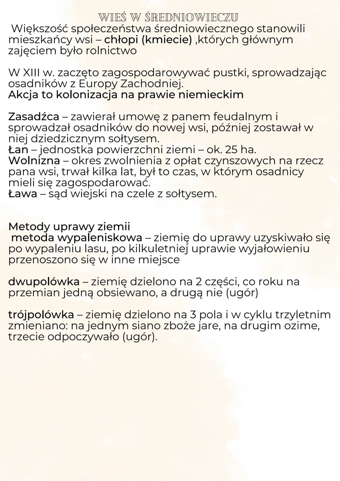 # ŚREDNIOWIECZNE
# MIASTO I WIEŚ
MIASTO W ŚREDNIOWIECZU
Pierwsze miasta powstały poprzez przekształcenie się
z:
- podgrodzi,
- osad przy k