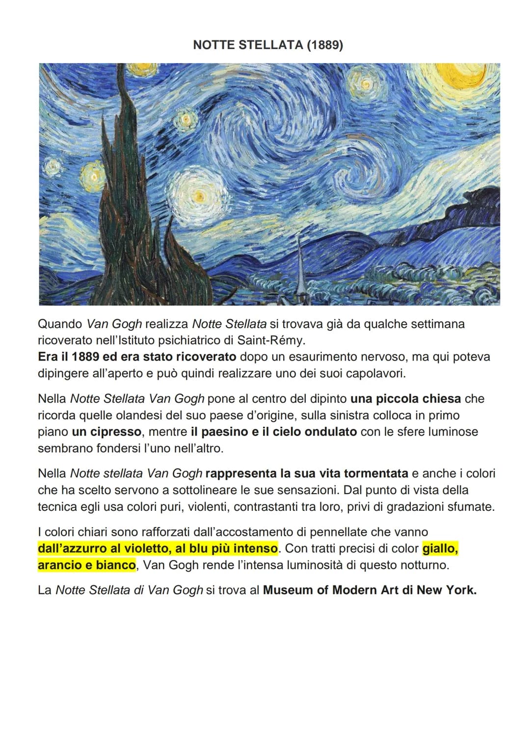# VINCENT VAN GOGH
Vincent Van Gogh (1853-1890) è considerato oggi uno dei più grandi artisti di
sempre, ma in vita le sue opere erano poco