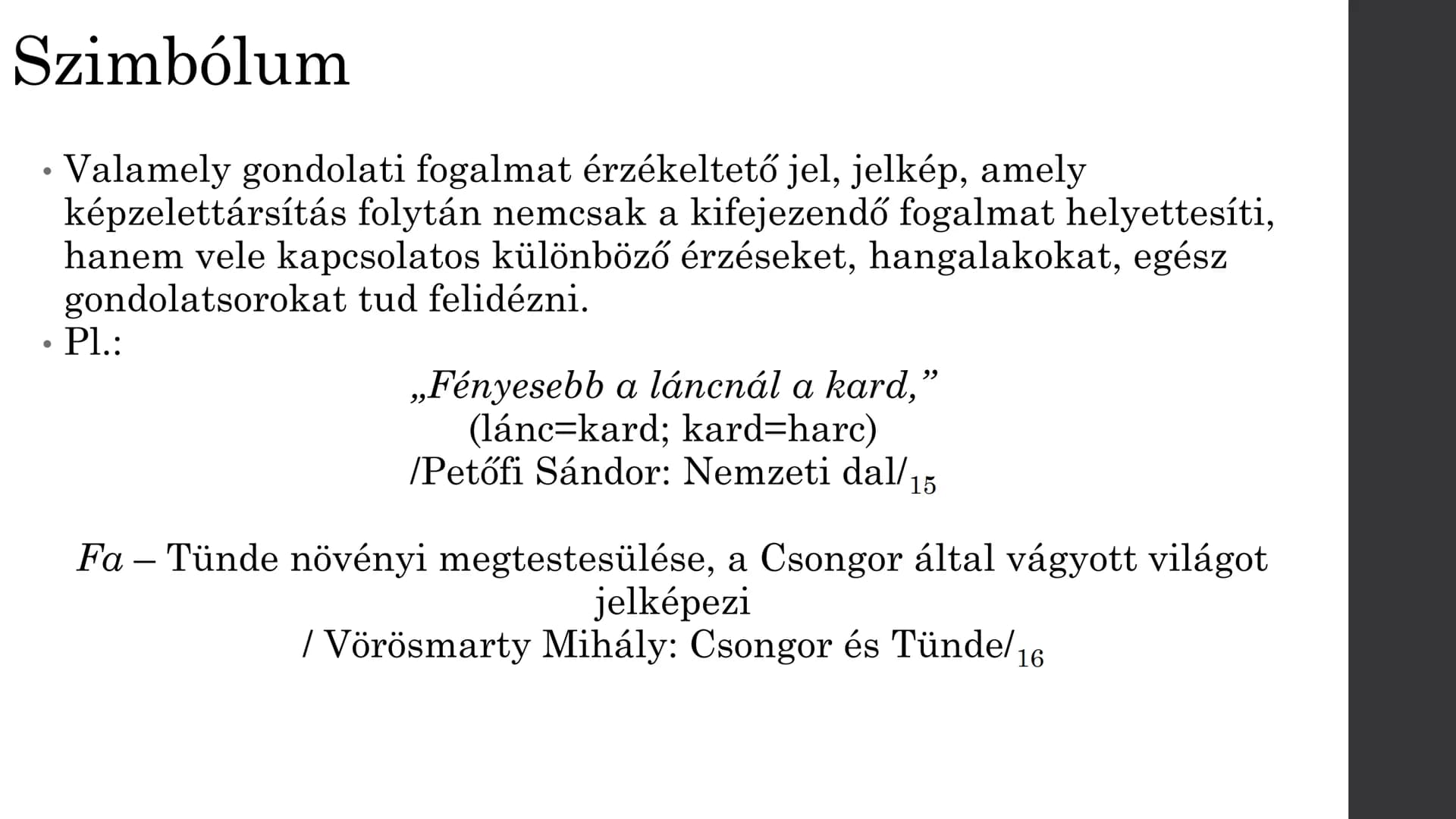 # Szóképek és
alakzatok
Készítette: Fófai Laura # Metafora
* Két fogalom, tulajdonság tartalmi-hangulati hasonlóságán alakuló
szókép.
*