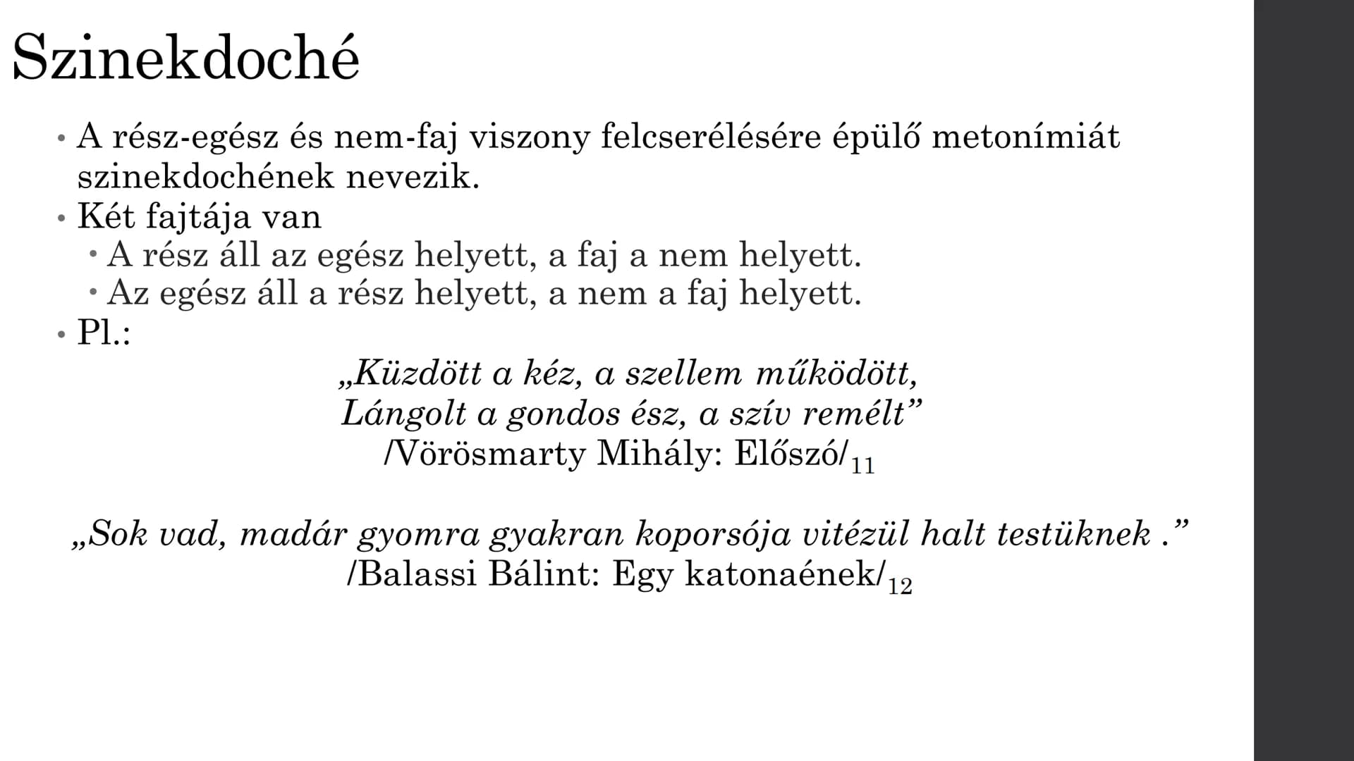 # Szóképek és
alakzatok
Készítette: Fófai Laura # Metafora
* Két fogalom, tulajdonság tartalmi-hangulati hasonlóságán alakuló
szókép.
*