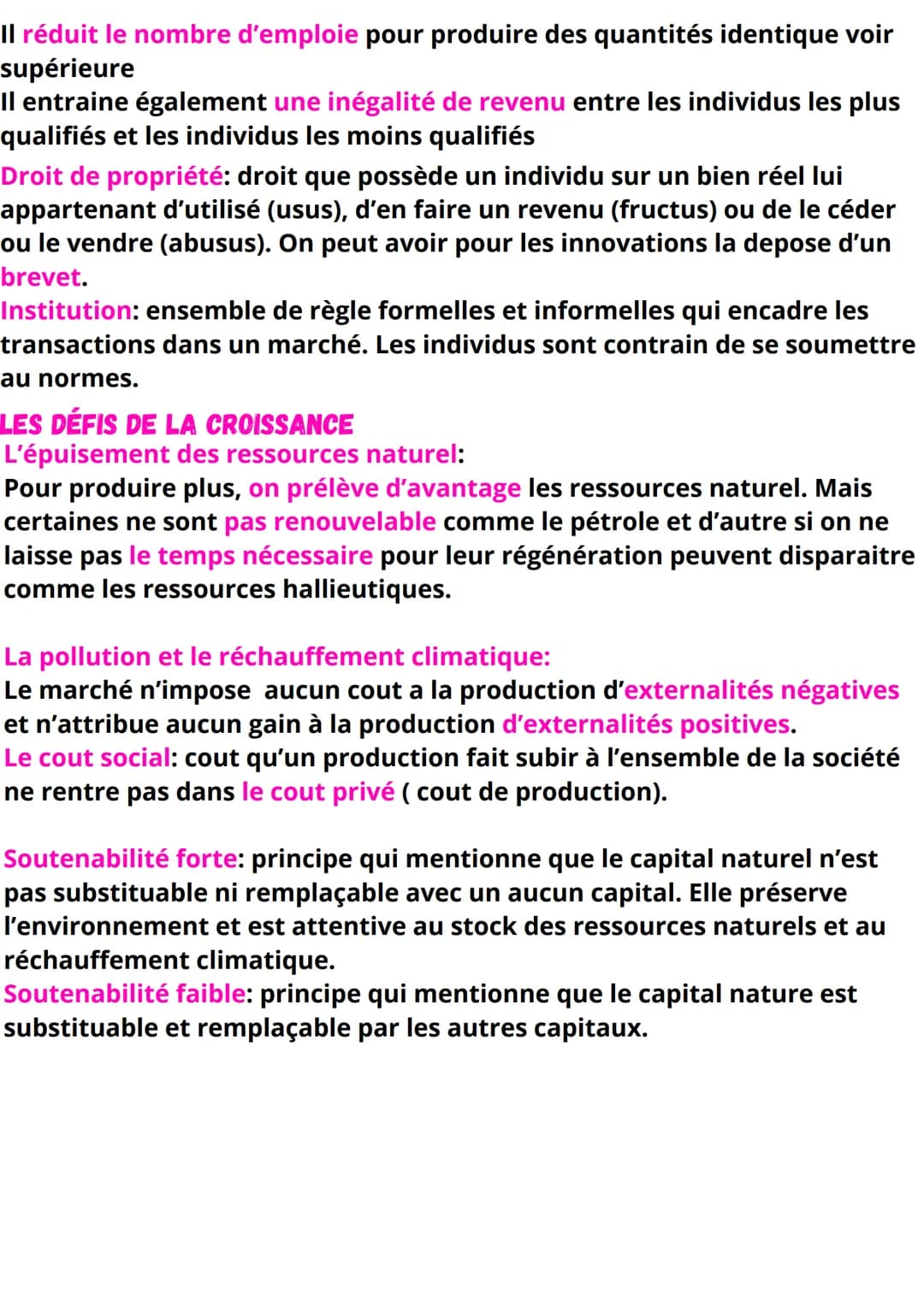 # Science économique
QUELLES SONT LES SOURCES ET LES DÉFIS DE LA
CROISSANCE ÉCONOMIQUE
## DÉFINITION ET MESURE:
croissance économique est