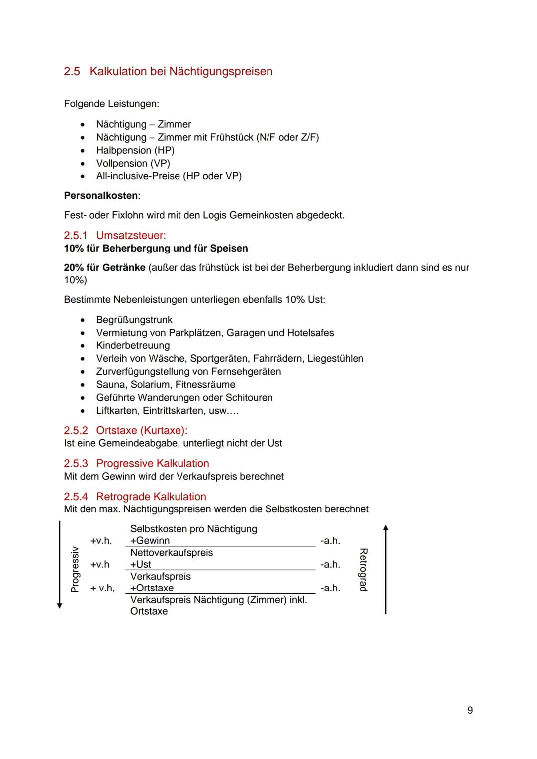 # Inhaltsverzeichnis
1 Istkostenrechnung zu Vollkosten: 3
1.1 Bezugskalkulation: 4
1.1.1 Progressive Bezugskalkulation. 4
1.1.2 Retrogra