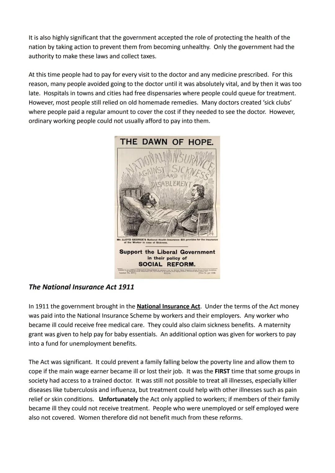# Lesson 29 - Public Health and the NHS
The early 20th century was a time when two factors had a major effect on medicine. The role of the