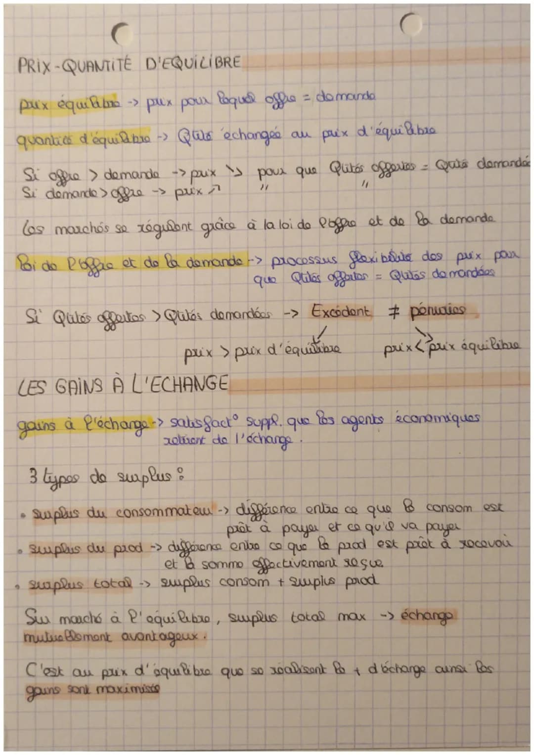 # LES MARCHÉS 1.
marche lieu physique ou vituée où se zencontra Poffre et la
demande dans le but de réalise in echarge.
3 grands marchés -