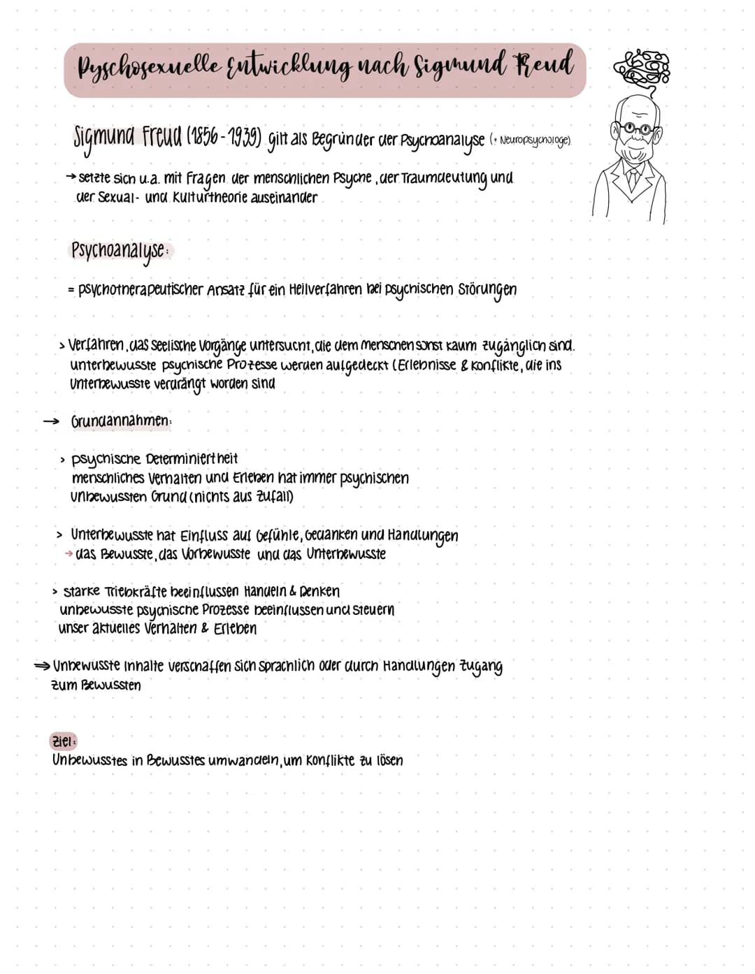 # Pyschosexuelle Entwicklung nach Sigmund Reud
Sigmund Freud (1856-1939) gilt als Begründer uer Psychoanalyse ( Neuropsychorage)
→ setzte