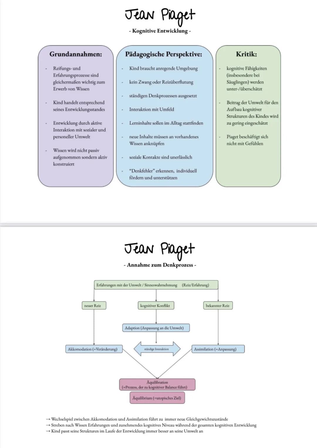### Grundannahmen:
- Reifungs- und
Erfahrungsprozesse sind
gleichermaßen wichtig zum
Erwerb von Wissen
- Kind handelt entsprechend
seines En