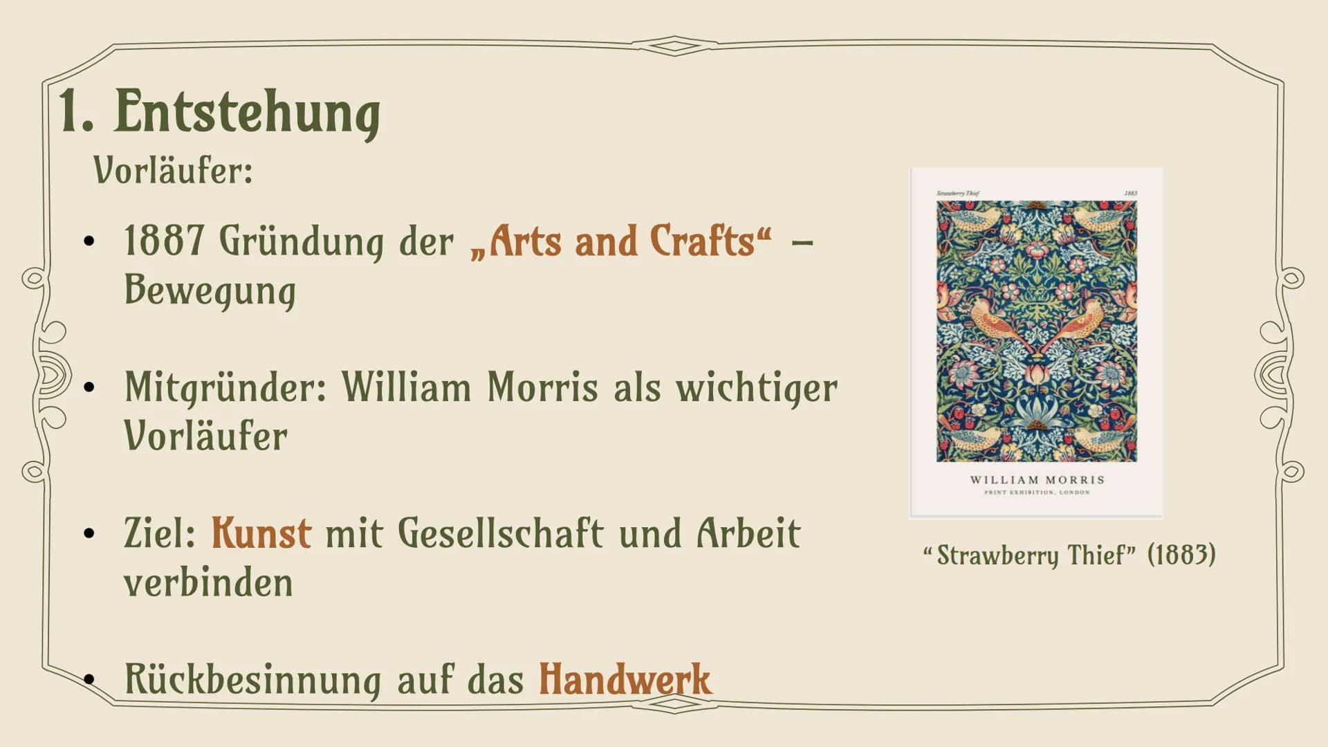 # JUGENDSTIL
## ART NOUVEAU
Trang Le Thi Minh 12b Kunst 2 # Gliederung
1. Entstehung
2. Merkmale
3. Architektur
4. Handwerk
5. Mode „Edwa