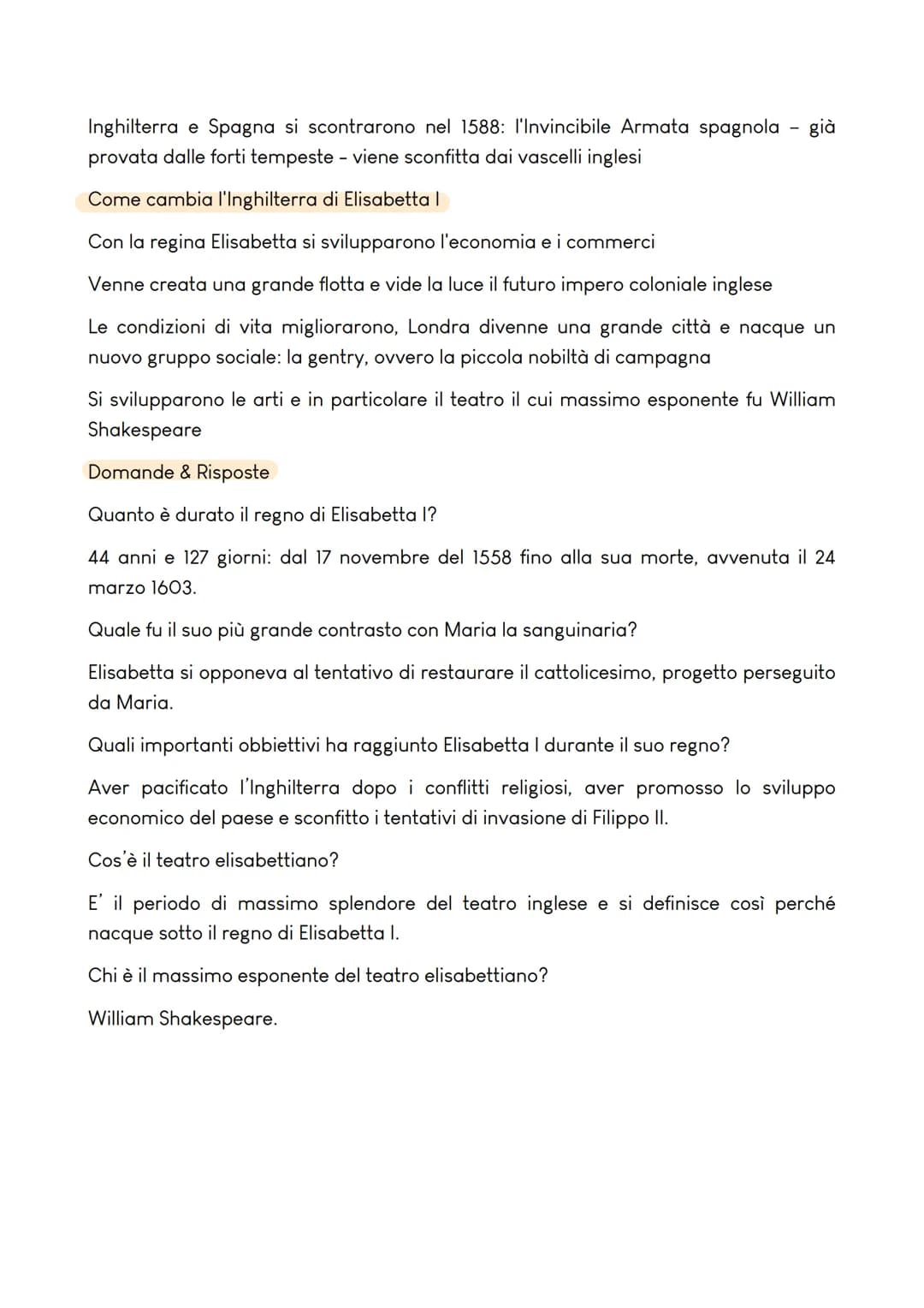 # ELISABETTA I TUDOR
(1558-1603)
Pensiero politico
Portò avanti una politica di pacificazione
religiosa e di mobilità sociale. Favori la
c