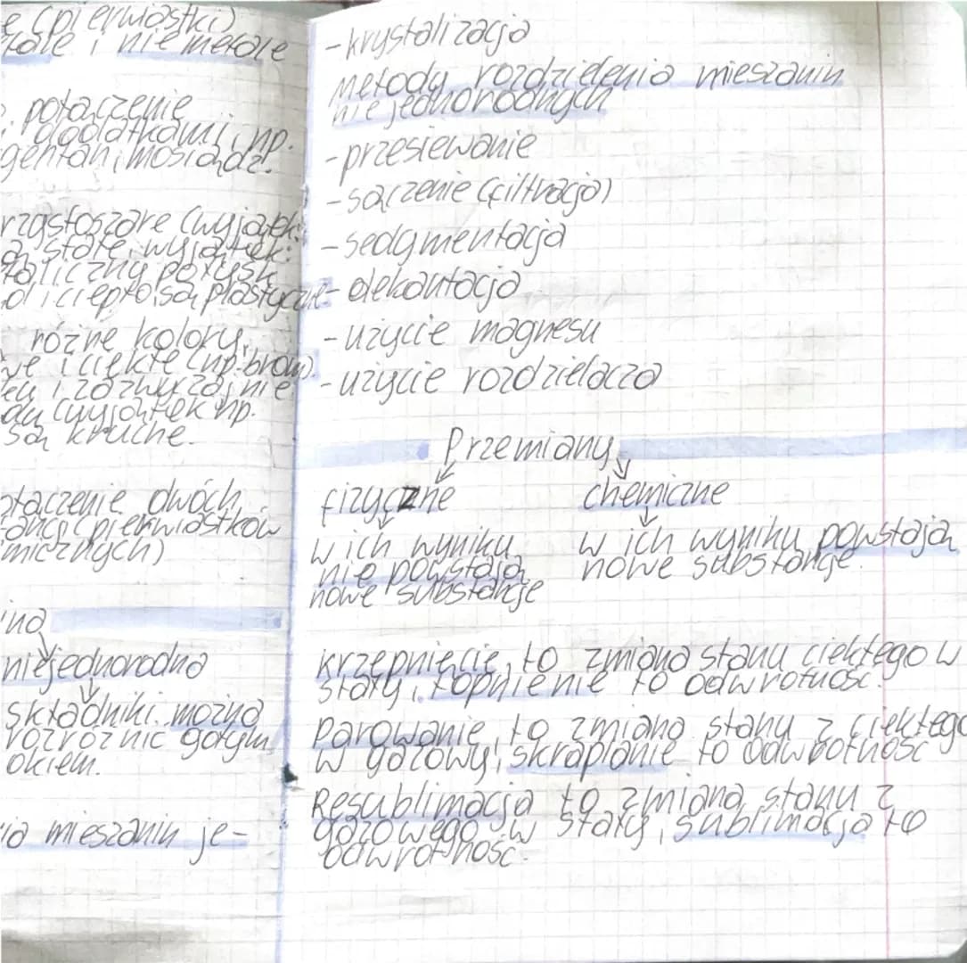 # thornia - substancje, właściwości i
przemiany.
substonjer
✓
Materia
(to wszystko
co nas ota-
(20)
Mieszaniny
proste
złożone.
(pierwi