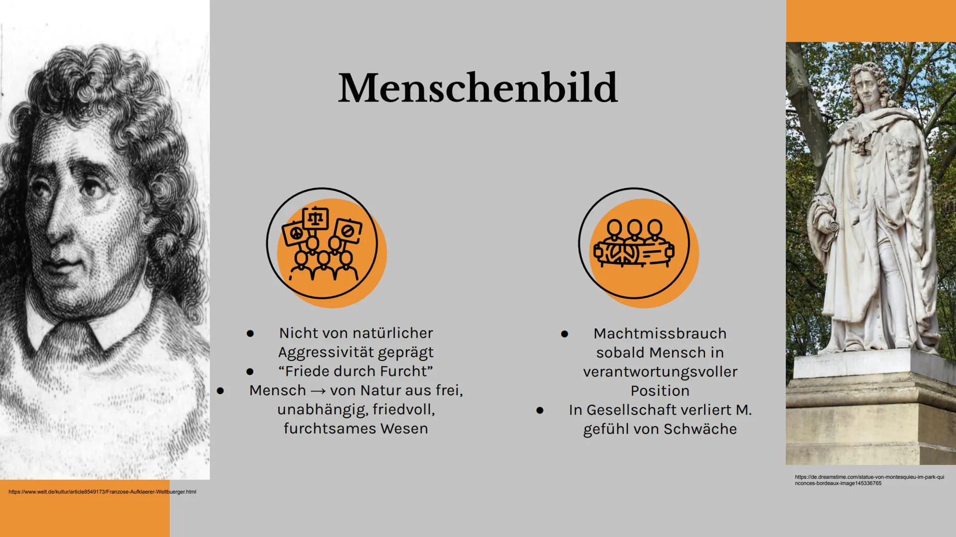 # Charles de
Montesquieu
"Etwas ist nicht recht, weil es
Gesetz ist, sondern es muss
Gesetz sein, weil es recht ist."
- Montesquieu
Nele R