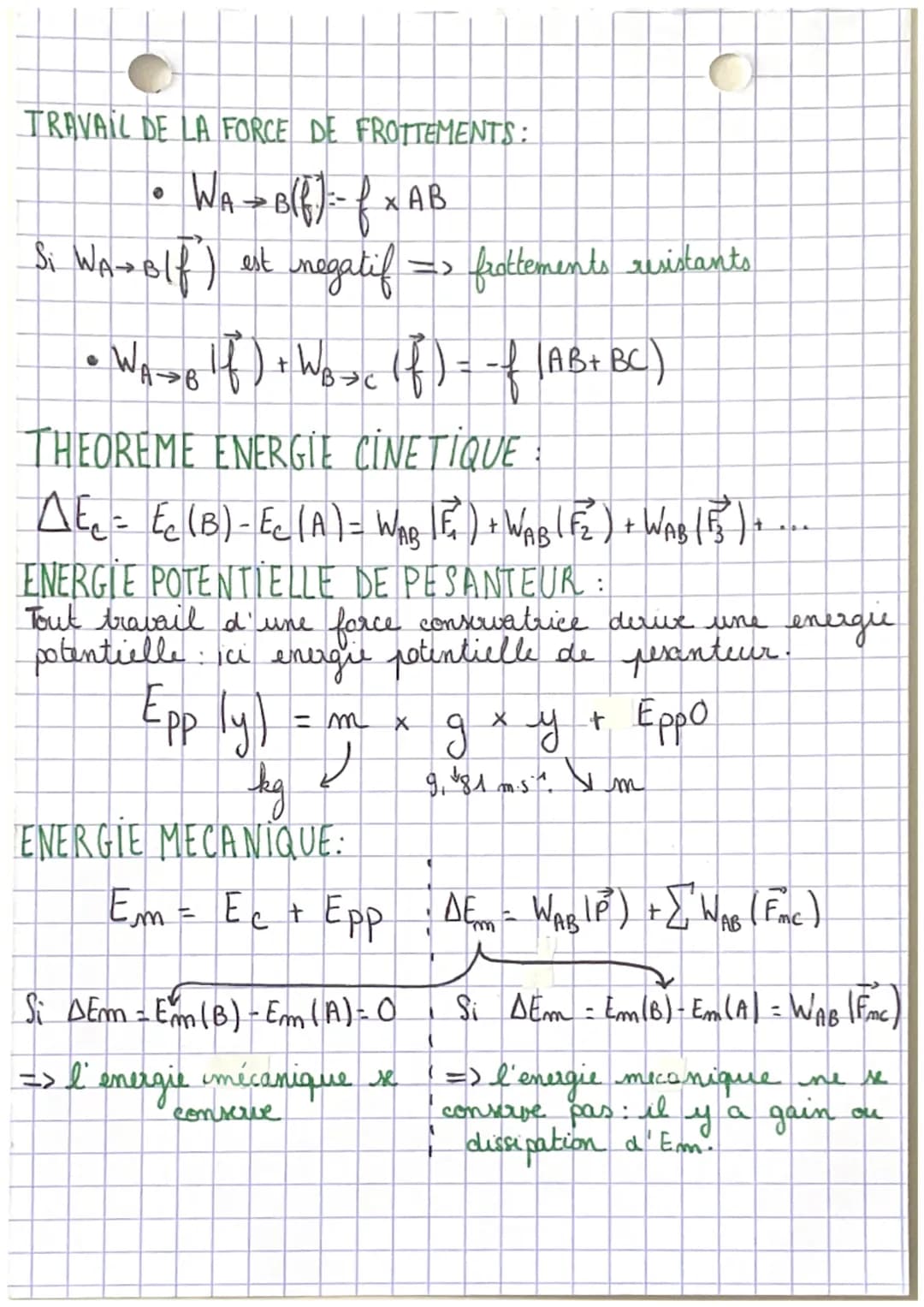 # PHYSIQUE
Energie cinetique/mécanique
ENERGIE CINÉTIQUE:
$E_c = \frac{1}{2} \times m \times v^2$
J
kg
m.s$^{-1}$
TRAVAIL DE FORCES CO