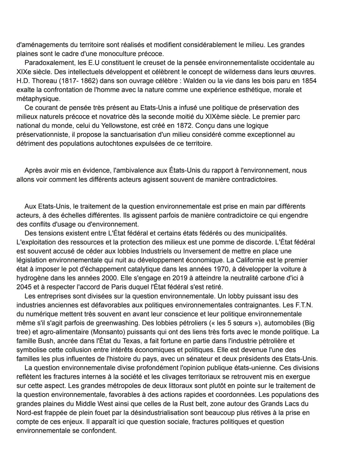 Dissertation HGGSP: Les États-Unis et la question environnementale: tensions,
contrastes
Le 9 avril 2020, à la sortie de l'audience de la C