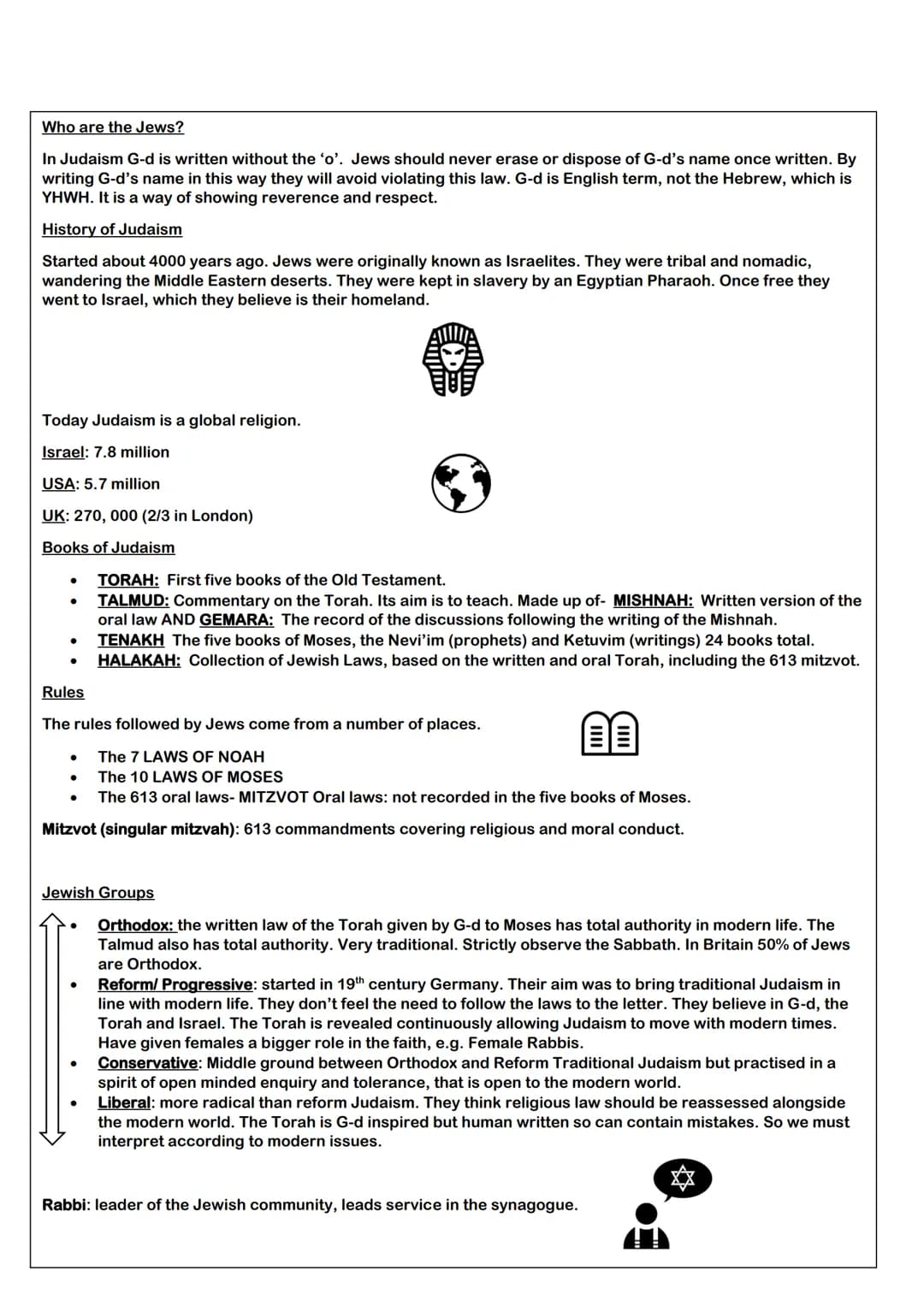 AQA GCSE Religious Studies: Christian Beliefs Knowledge Organiser
The nature of God (what is God like?)
* God is omnipotent (all powerful