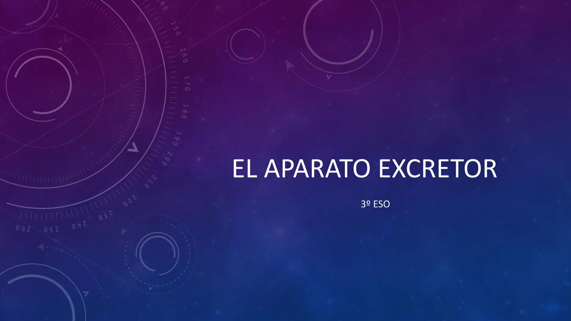 3º ESO
EL APARATO EXCRETOR
V
40
150
160
170
180
190 200
210
220
C
230
240
250 260 # FUNCIÓN
La función del aparato
excretor consiste en r