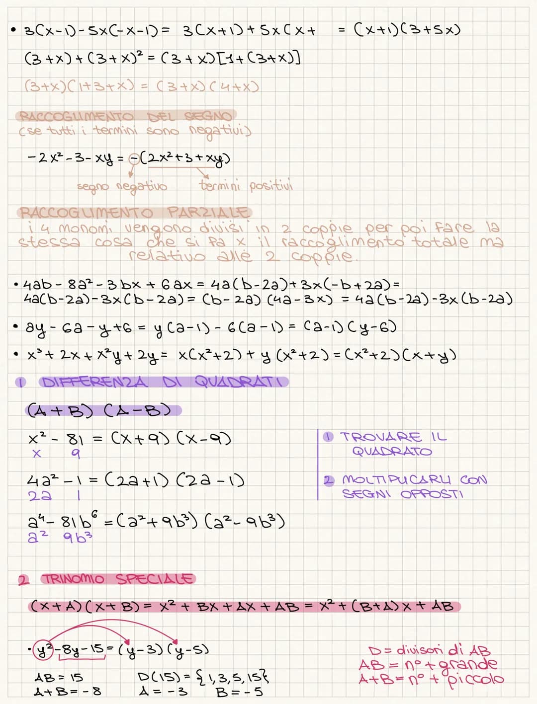 <h2>QUADRATO DI BINOMIO (A + B)²</h2>
<p>The formula for finding the square of a binomial is (A + B)² = A² + 2AB + B². This means that you c