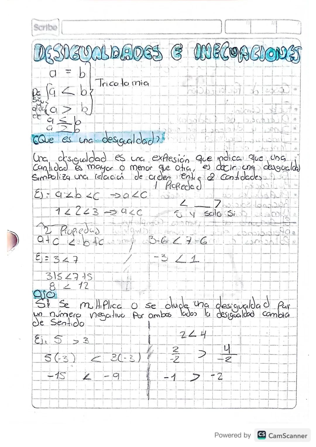 # DESIGUALDADES E INECUACIONES
a = b
Trico to mia
Que es una desigualdad
Una desigualdad es una expresión que indica que una
Canlidad es